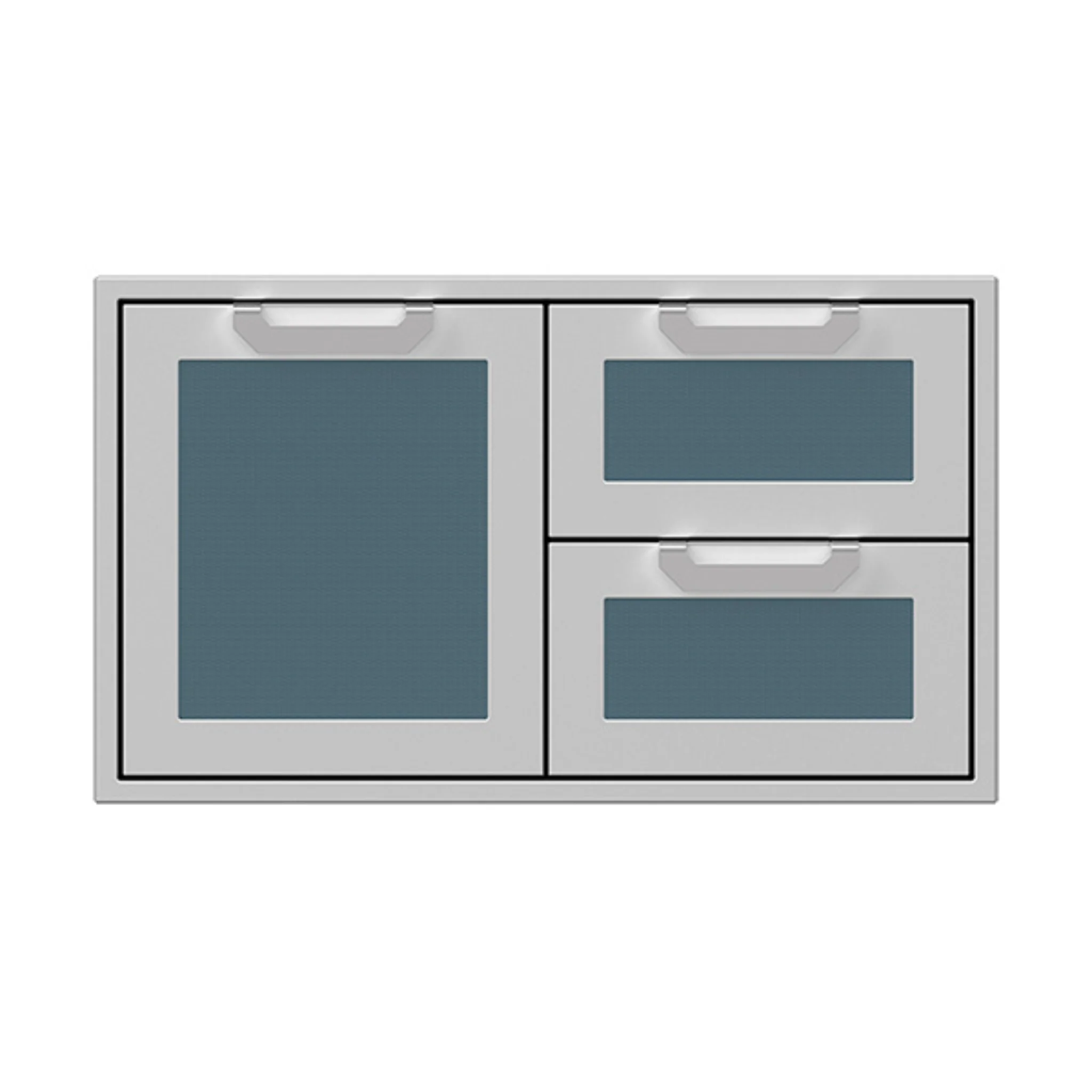 Hestan 36-Inch Outdoor Combo Door/Drawer Stainless Steel Grill Cabinet - Perfect for Patio, Backyard BBQ, and Outdoor Kitchen Setup