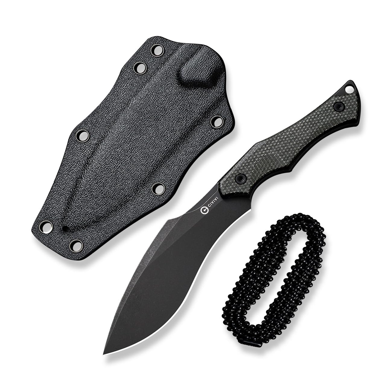 CIVIVI Vaquita II Fixed Blade Knife - EDC Pocket Knife with Sheath, Outdoor Camping & Hunting Survival Knife, Tactical Knife for Hiking, Fishing & Everyday Carry