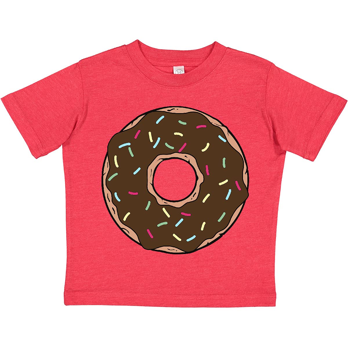 Inktastic Chocolate Donut Toddler T-Shirt - Cute Doughnut with Glaze and Sprinkles Design for Kids | Perfect for Birthday Parties, Playdates & Sweet Treat Lovers