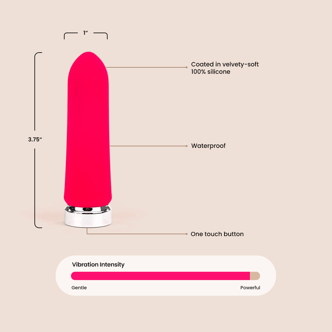 VeDO Bam Rechargeable Bullet Vibrator - 10 Powerful Vibration Modes, USB Charging, Waterproof Design for Sensual Pleasure | Perfect for Solo Play & Couples Intimacy