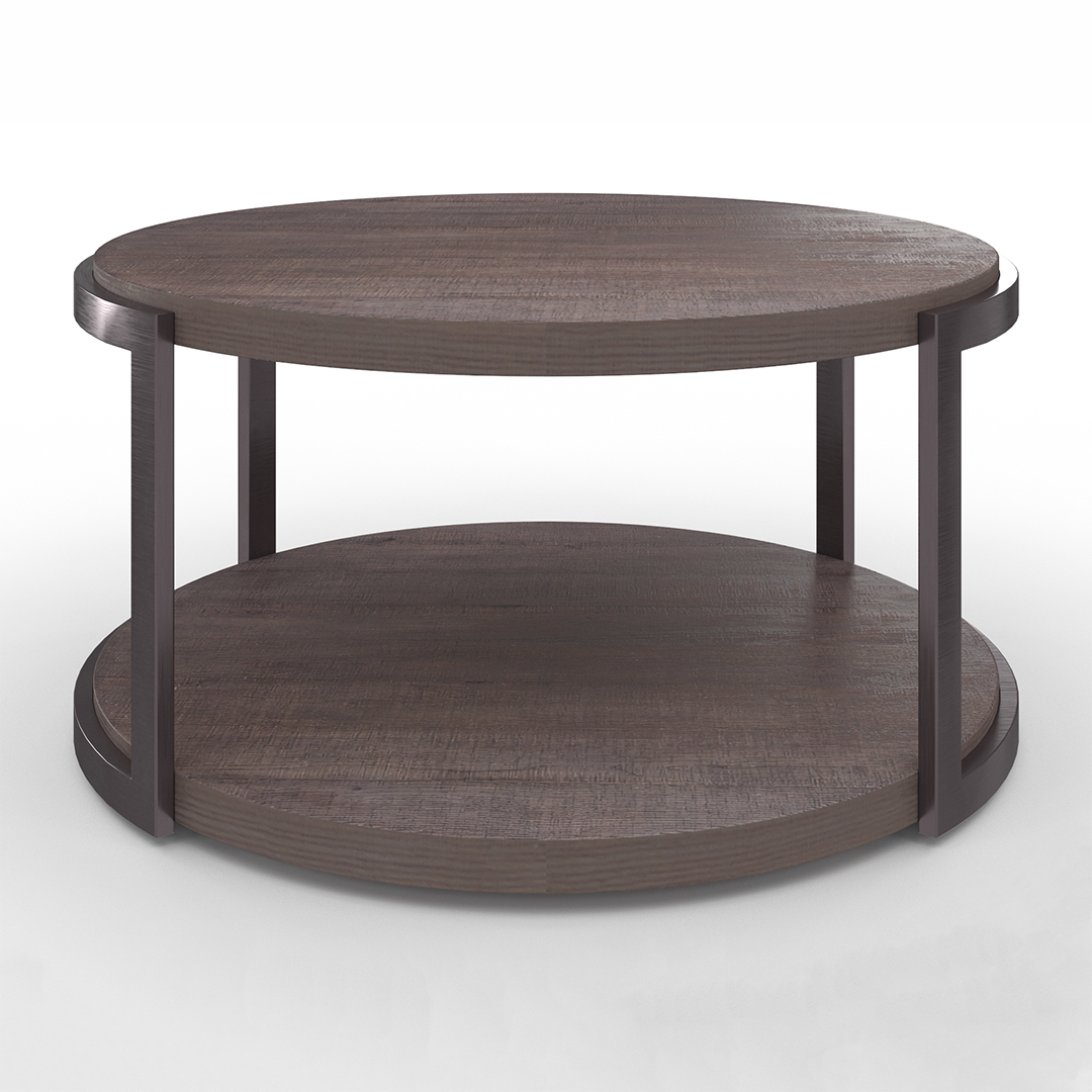 Modern Round Cocktail Table - Stylish Glass Top Coffee Table for Living Room, Lounge & Patio | Perfect for Entertaining & Relaxing