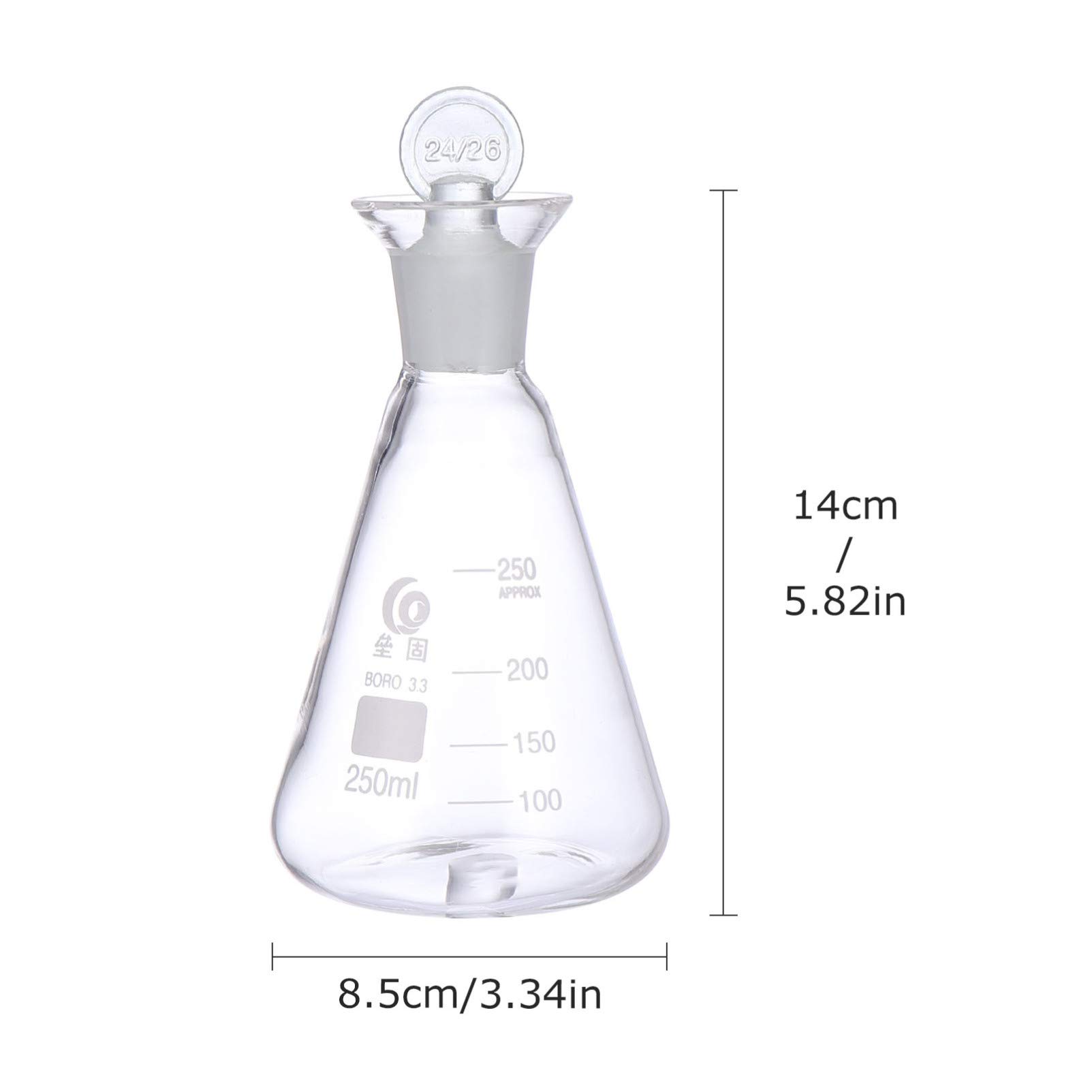1pc Premium Borosilicate Glass Flask - High-Quality Laboratory Supplies for Chemistry & Science Experiments | Perfect for Lab, School, and Research Use