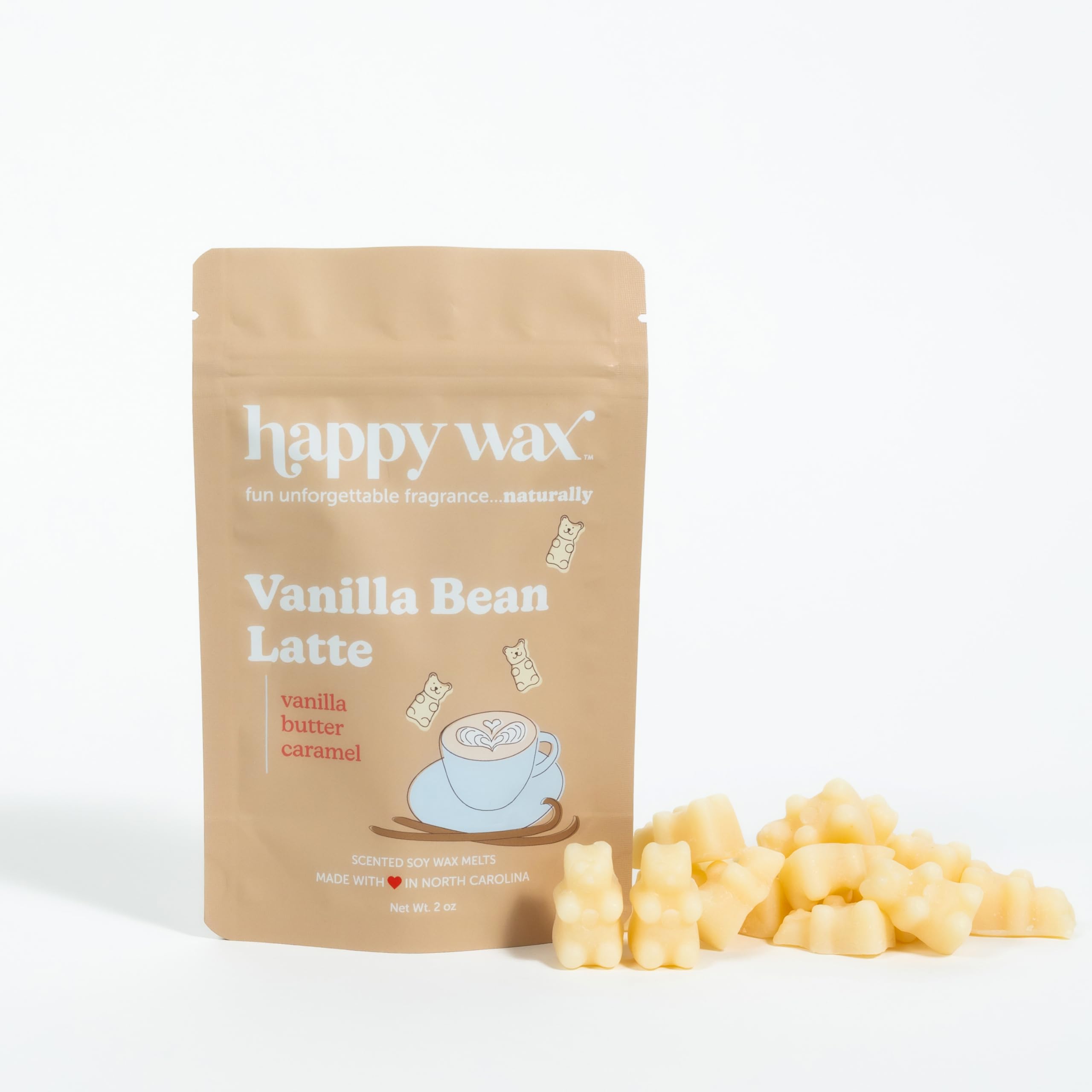 Happy Wax Marble Signature Warmer and Wax Melts Kit - Coffee Scented Wax Melts for Home, Aromatherapy & Relaxation - Perfect for Bedroom, Bathroom & Office Use