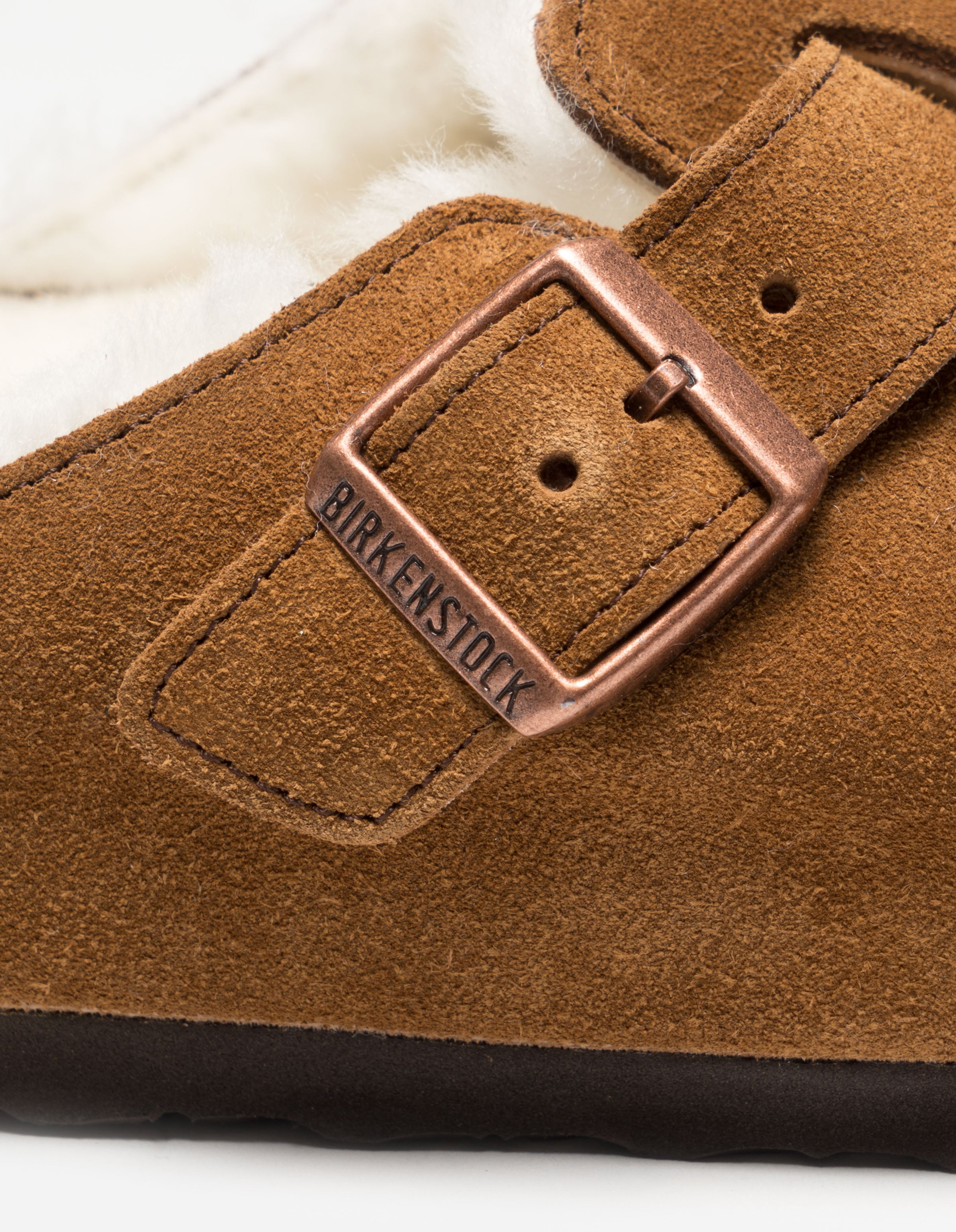 Birkenstock Boston Shearling Lined Suede Leather Clogs - Soft Mink Fur for Women & Men | Comfortable House Shoes for Indoor & Outdoor Wear