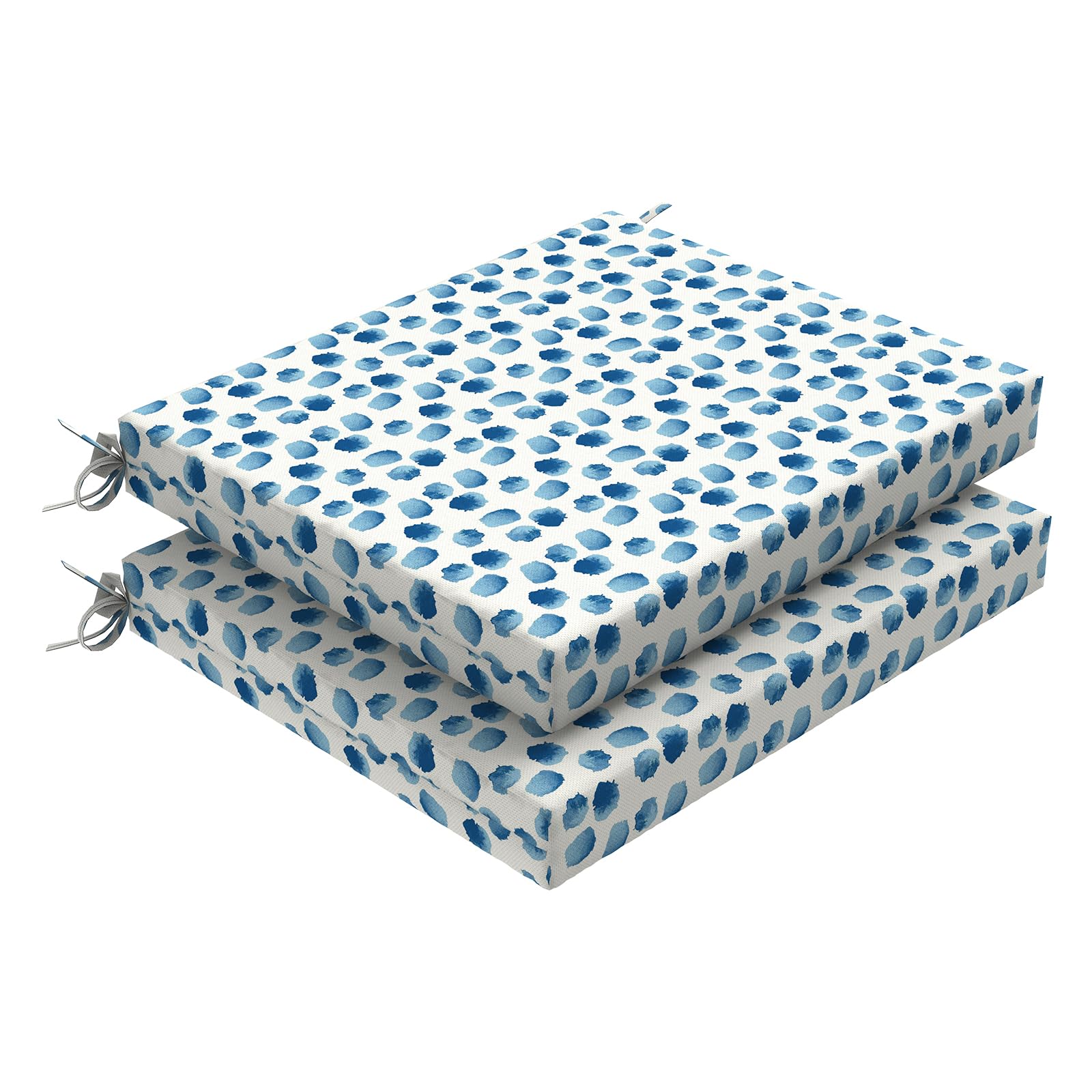 2 Pack Waterproof Outdoor Chair Cushions with Ties - 18.5