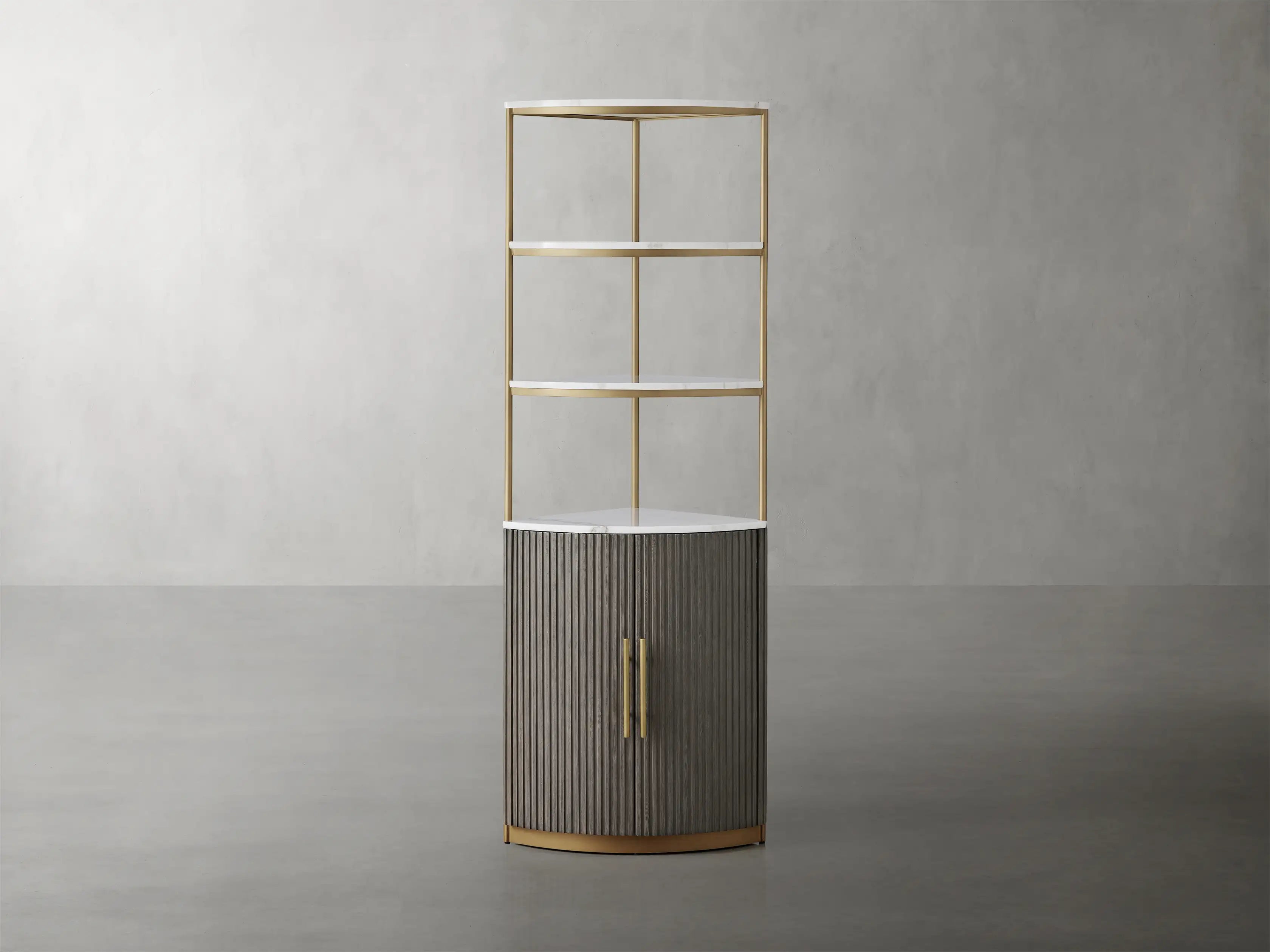 Stylish Fimley Corner Cabinet - Space-Saving Storage Solution for Living Room, Kitchen & Bathroom | Perfect for Small Spaces & Home Organization