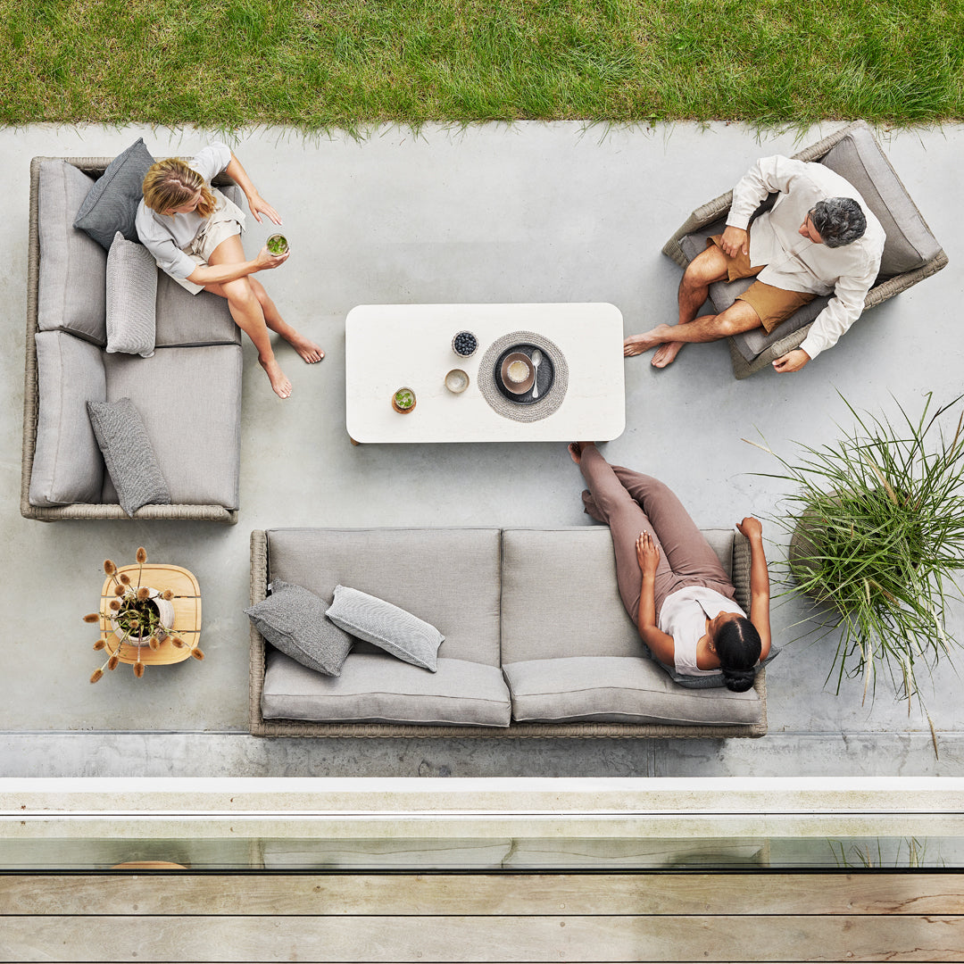 Premium Diamond 3-Seater Outdoor Patio Sofa Set - Waterproof Wicker Rattan Furniture for Garden, Poolside & Backyard Relaxation