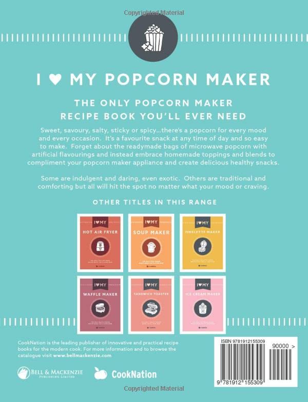 Best Popcorn Maker Recipe Book - Essential Guide for Homemade Popcorn Lovers | Perfect for Movie Nights, Parties & Snack Time