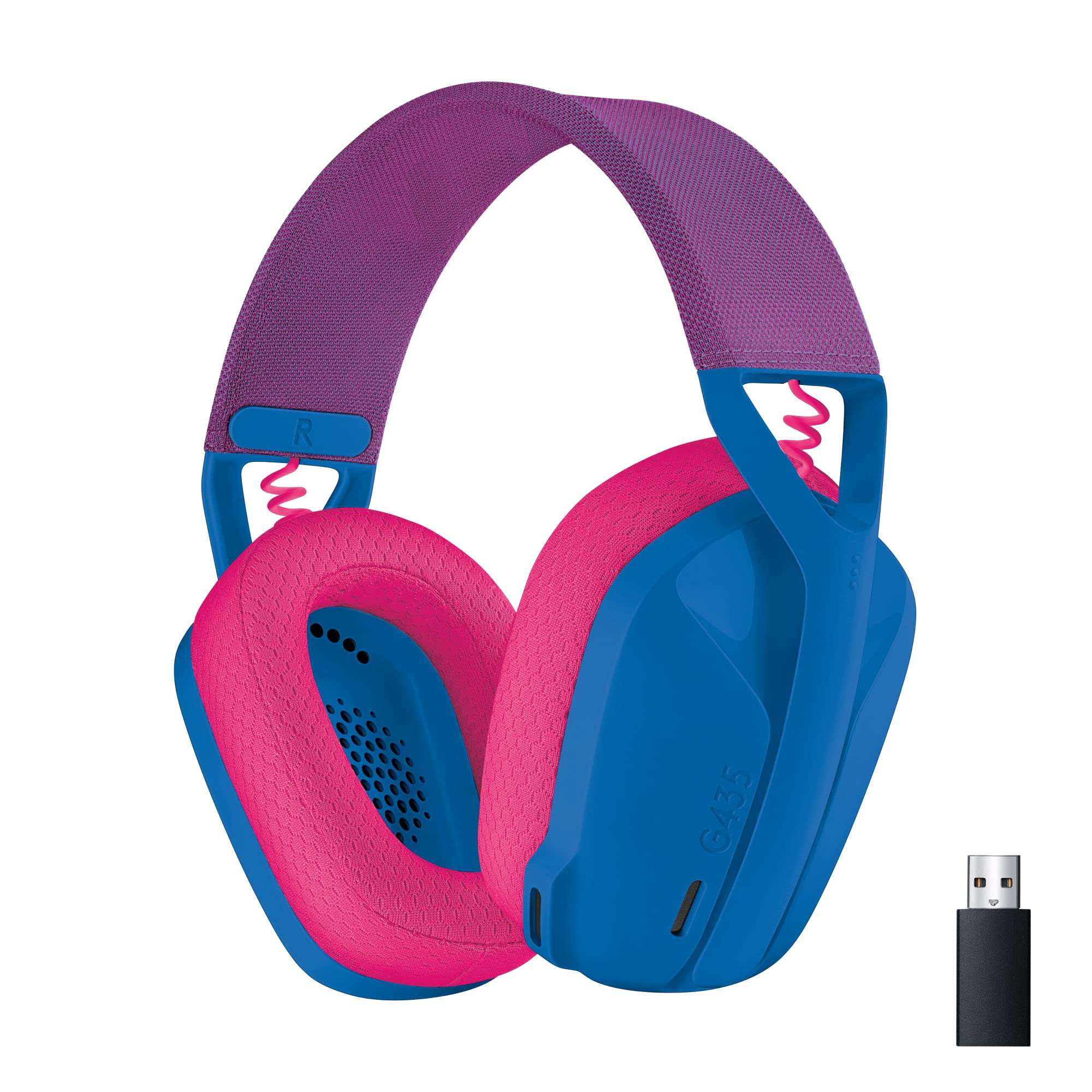 Logitech G435 Wireless Gaming Headset with Lightweight Design - Noise Cancelling Mic, Bluetooth & USB Connectivity for PC, PS5, Xbox - Perfect for Streaming, Esports & Online Gaming