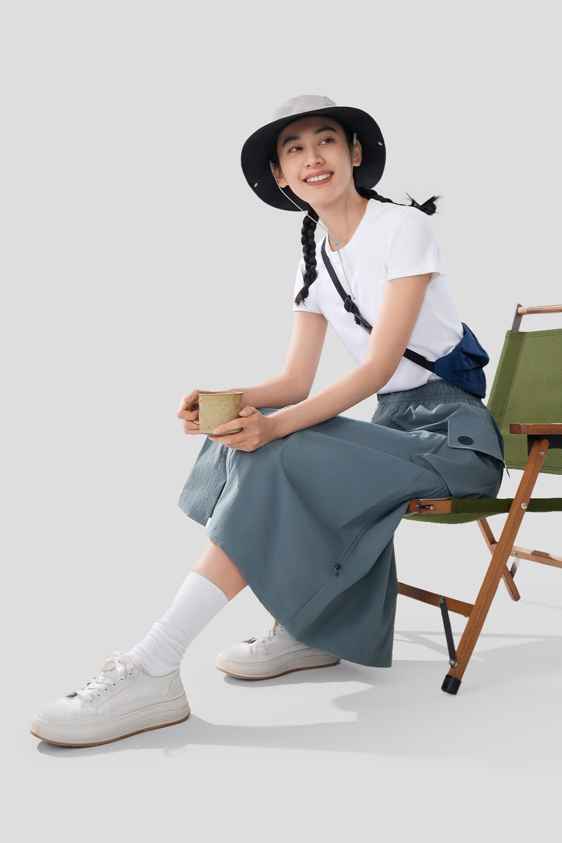 Women's Water Repellent Utility Skirt with Parachute Design - Outdoor Hiking, Travel & Casual Wear for Active Lifestyles