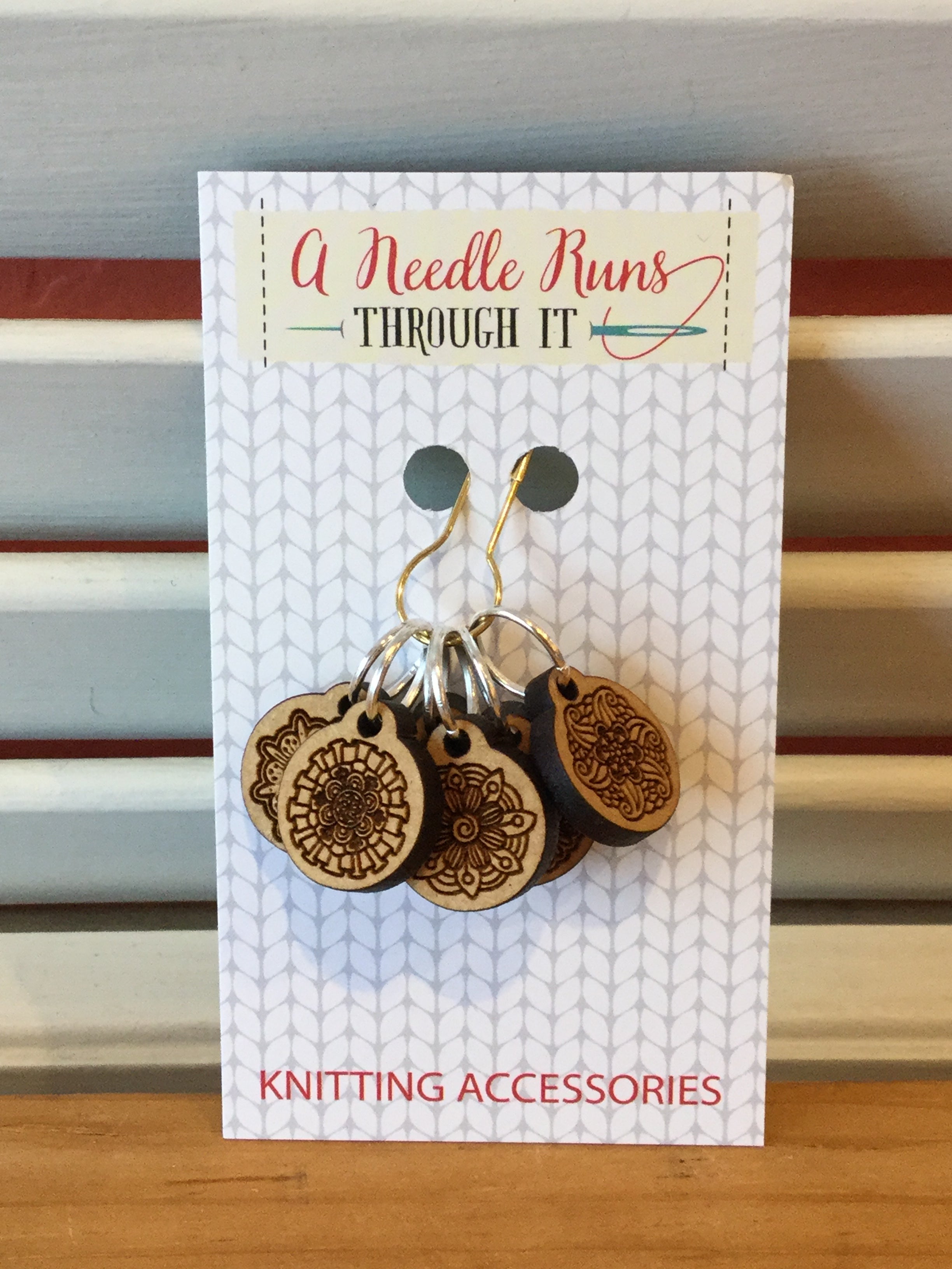 High-Quality Stitch Markers for Knitting & Crocheting - Perfect for Counting Rows & Stitches - A Needle Runs Through It