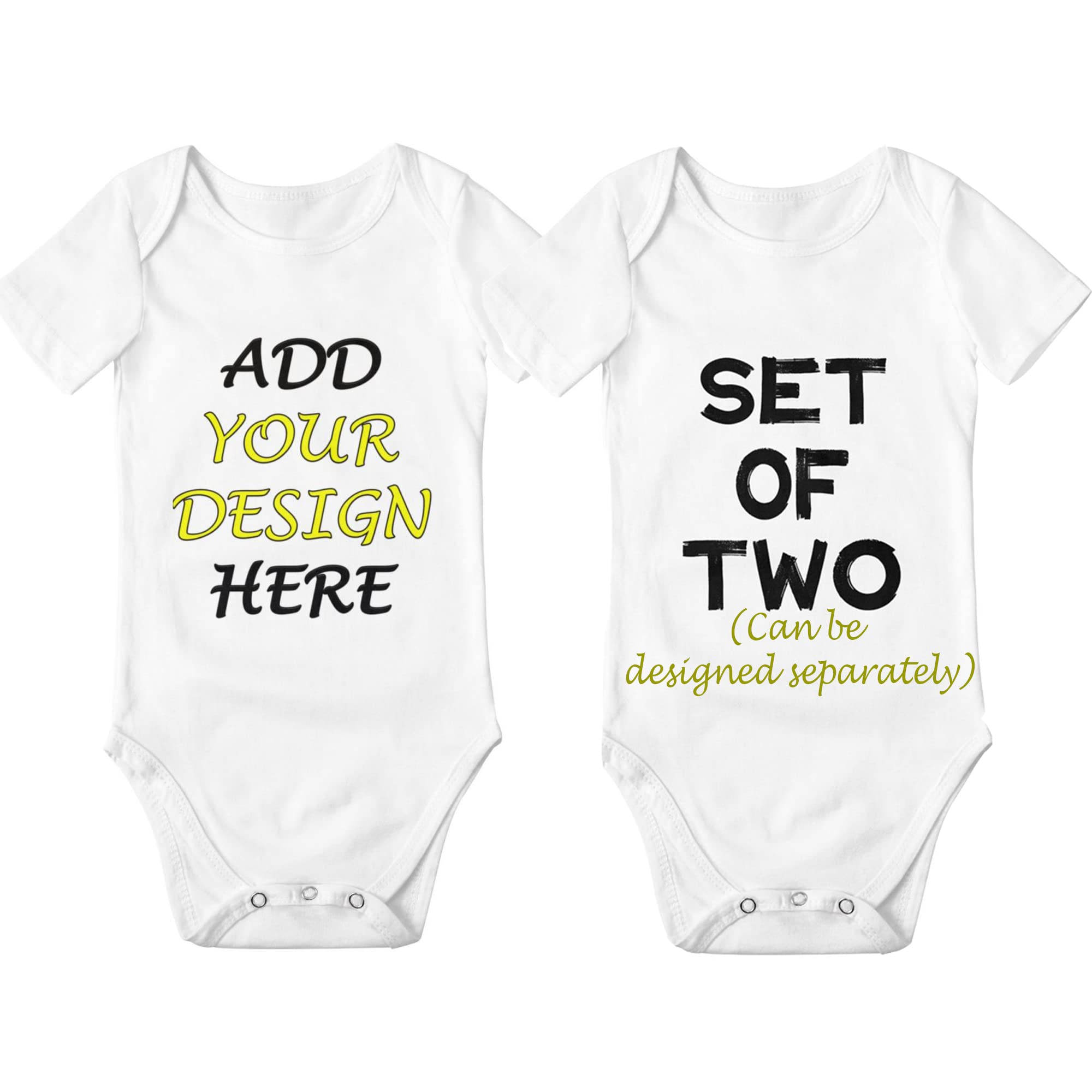 Custom Baby Bodysuits - Personalized Newborn Photo Outfits for Boys & Girls | Perfect for First Photos, Birthday Gifts & Family Matching Outfits