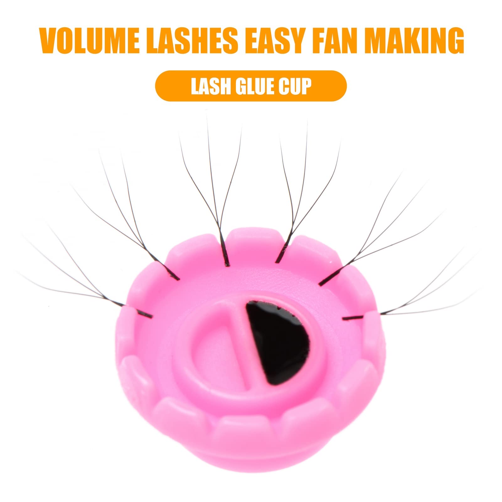 200 PCS Volume Glue Rings for Eyelash Extensions - Professional Lash Extension Glue Holder & Fan Making Rings - Flower Shaped Glue Cup for Lash Artists - Perfect for Salon, Home Use & Professional Lash Application