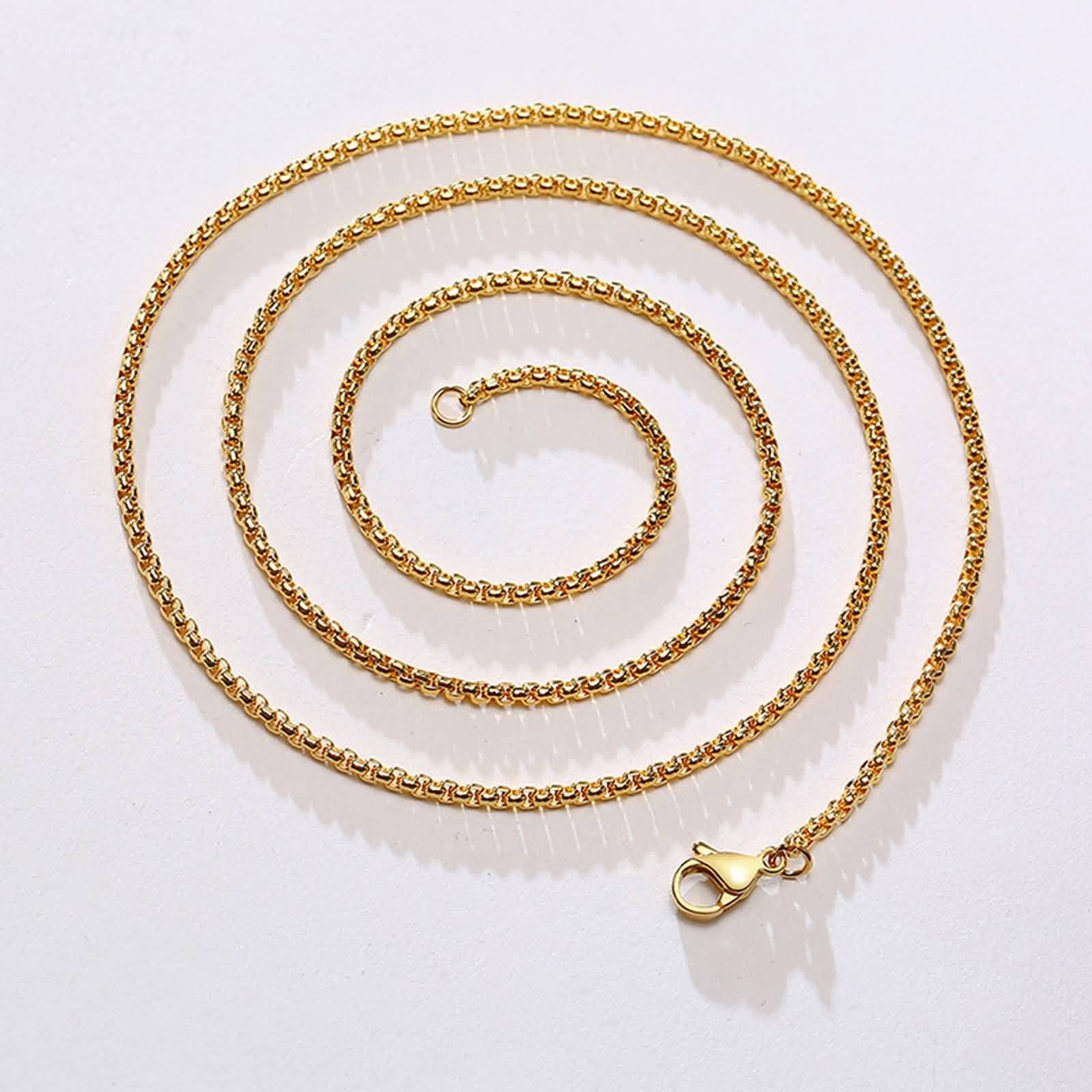 Stylish Titanium Belcher Chain Necklace for Men & Women - Durable Unisex Jewelry for Everyday Wear, Gifts & Special Occasions