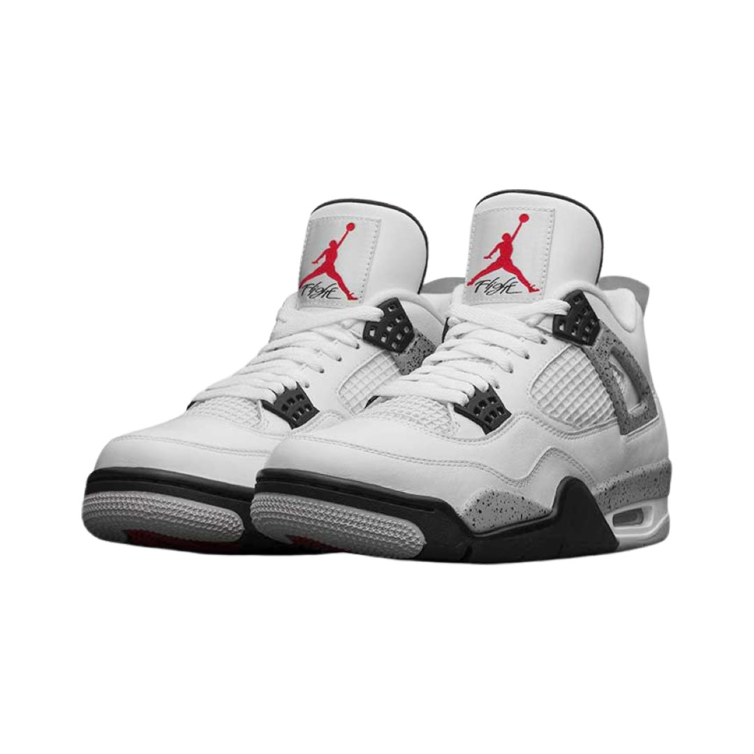 Air Jordan 4 Retro OG White Cement 2016 Sneakers - Men's Basketball Shoes in White/Fire Red/Tech Grey/Black | Perfect for Streetwear, Casual Outfits & Sneaker Collectors