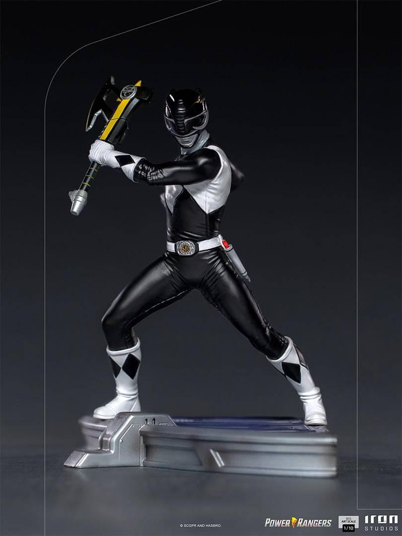 Iron Studios Power Rangers Black Ranger BDS Art Scale 1/10 Statue - Collectible Action Figure for Display & Home Decor