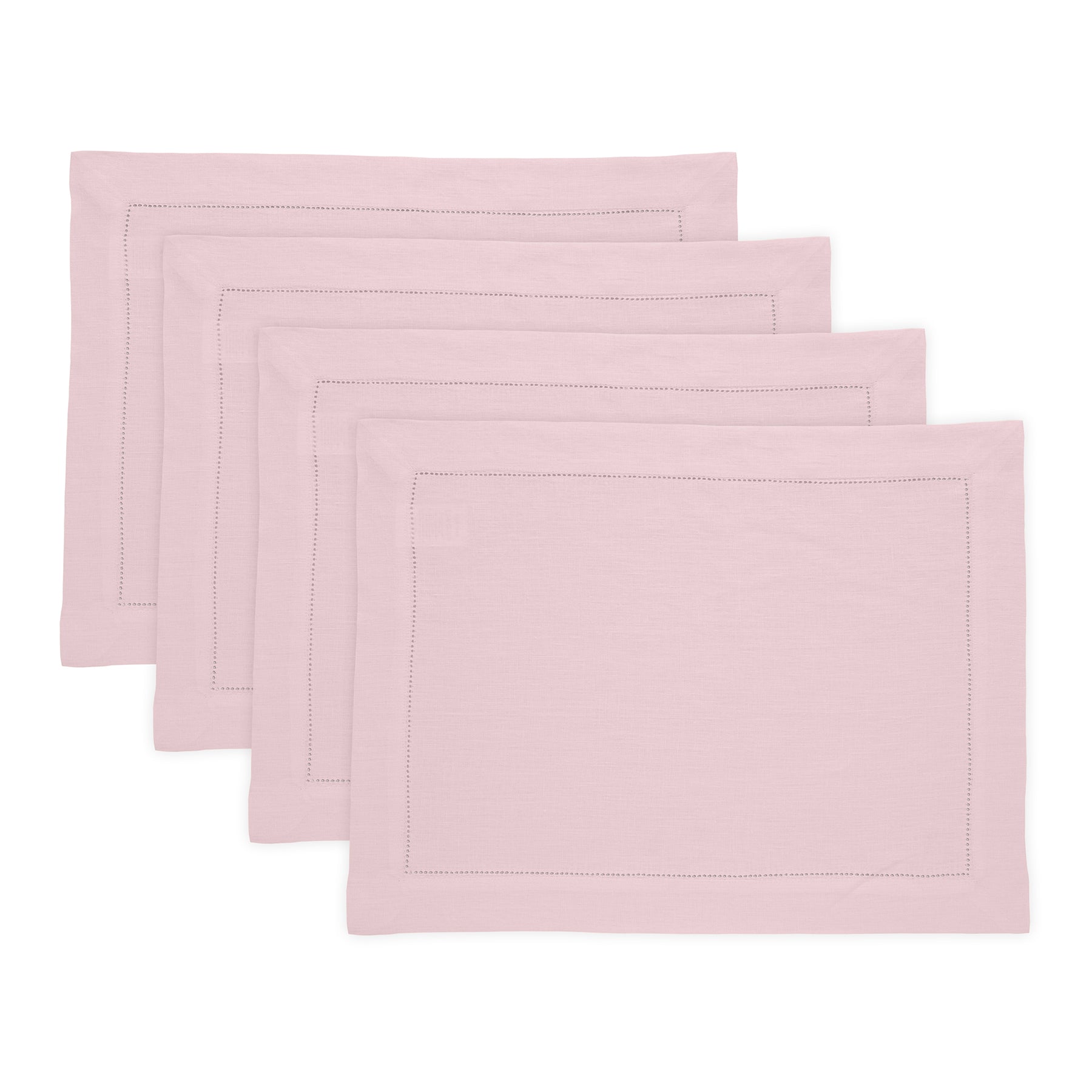 Sonoma Hemstitch Placemats Set of 4 - Premium Cotton Table Mats for Dining - Perfect for Dinner Parties, Holiday Meals & Home Decor