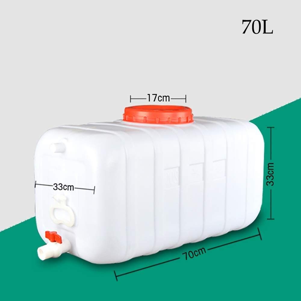25L/45L/70L/100L/150L/200L BPA-Free Food Grade Plastic Water Storage Tank with Handle - Portable Water Holding Container for Pressure Washers, Outdoor Camping, Emergency Water Supply & RV Use (70L Size)