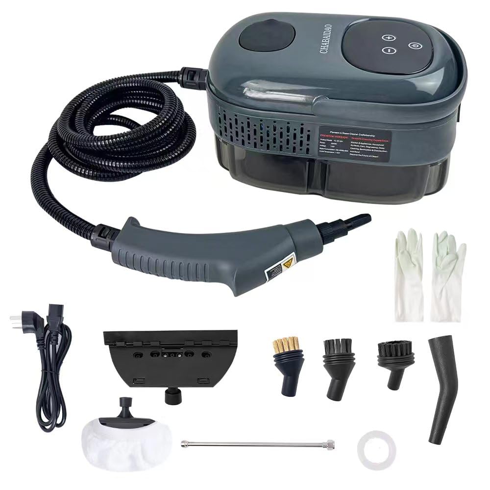 6-Speed Adjustable Handheld Steam Cleaner - 15-Second Fast Heating Portable Steam Jet Cleaner for Furniture, Carpet, Car Interior, Kitchen & Bathroom - Perfect for Deep Cleaning, Sanitizing & Home Maintenance