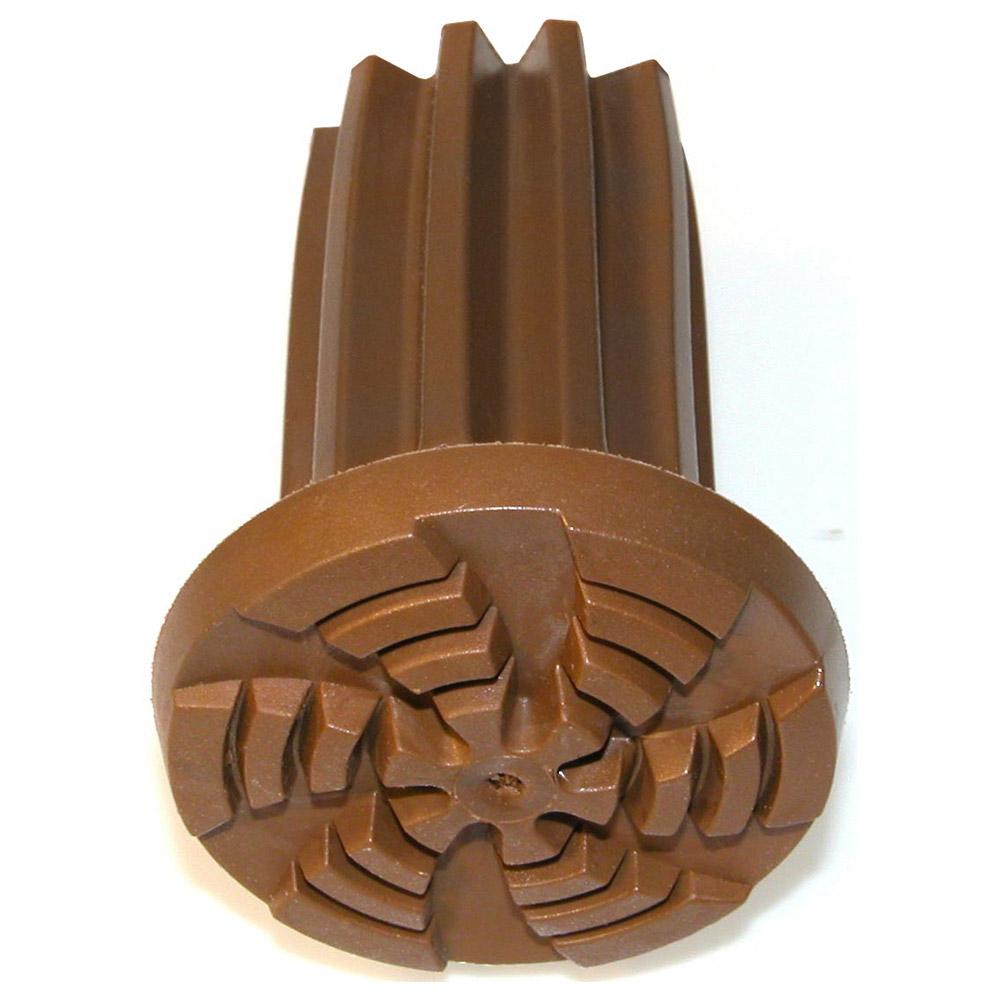 Non-Slip Expanding Cane Tips for Walkers - Durable Brown Rubber Crutch Tips - Non-Marking Floor Protectors for Hardwood & Tile Floors - Perfect for Elderly Mobility & Indoor/Outdoor Use