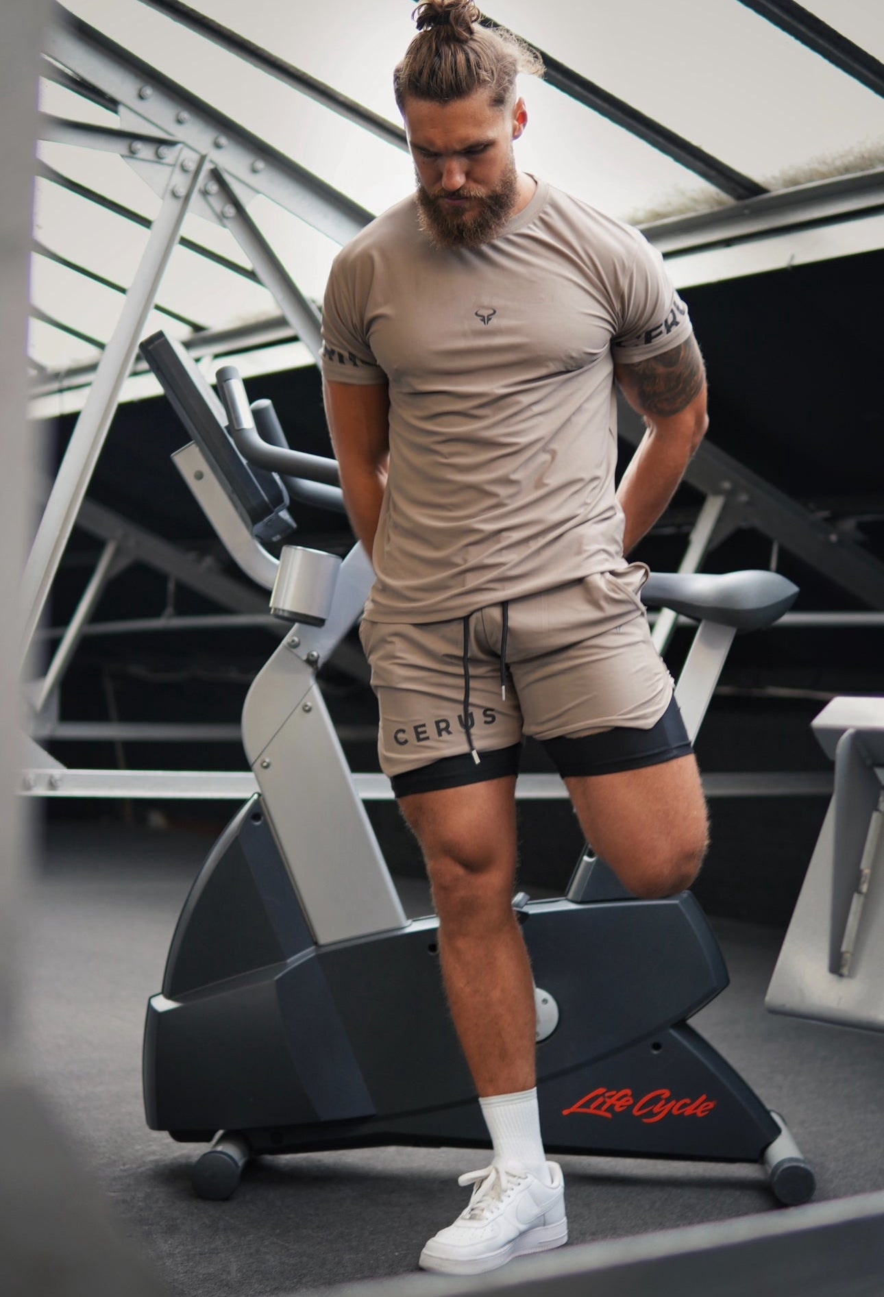 Cerus Biscuit Fusion 2-in-1 Running Shorts for Men - Quick-Dry Athletic Workout Shorts with Built-in Liner - Perfect for Gym, Jogging & Outdoor Activities