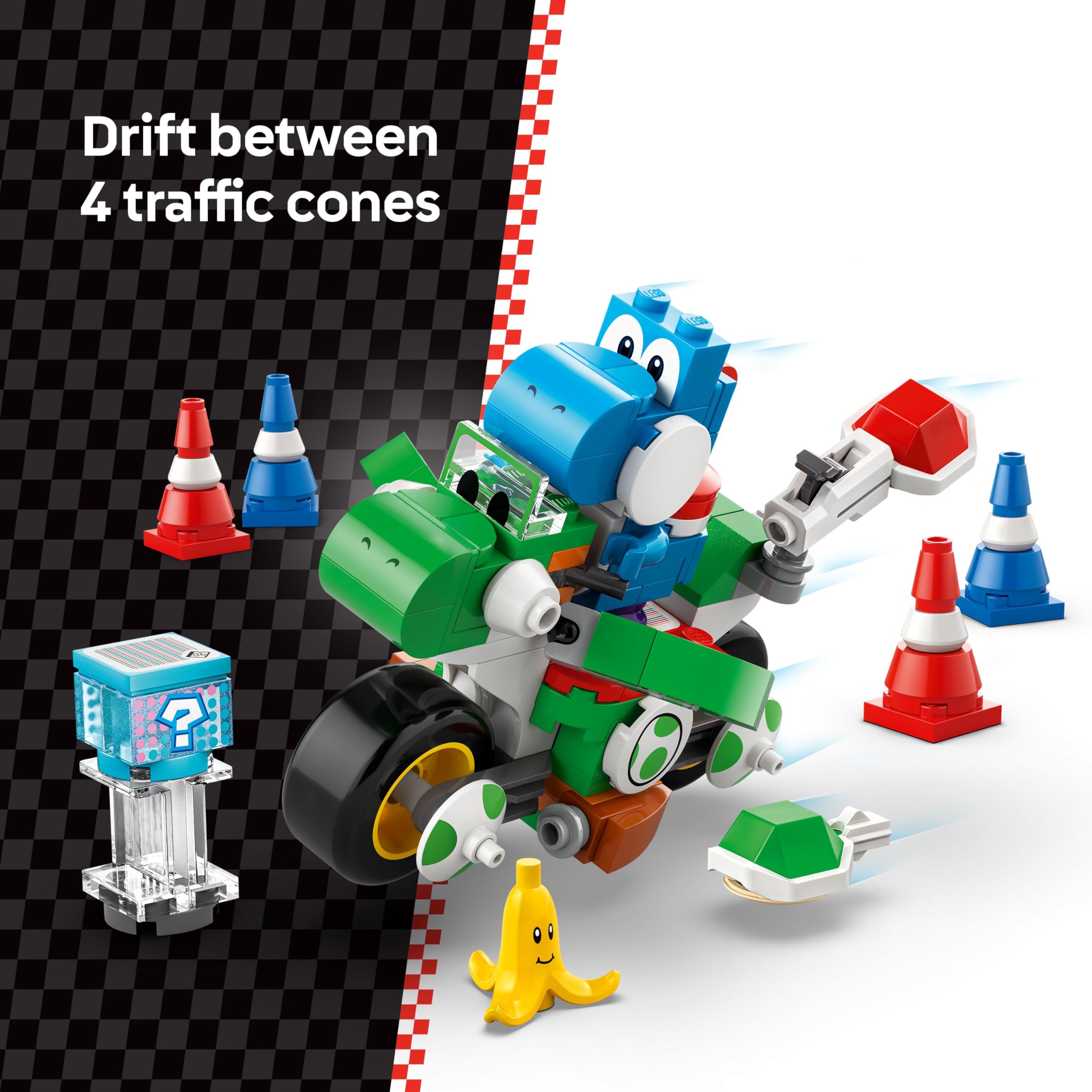 LEGO Super Mario Mario Kart Yoshi Bike Building Toy Set - 72031 for Kids Ages 7+ | Blue Yoshi Character | Perfect Birthday Gift for Boys & Girls | Fun Racing Game & Creative Play Scenes