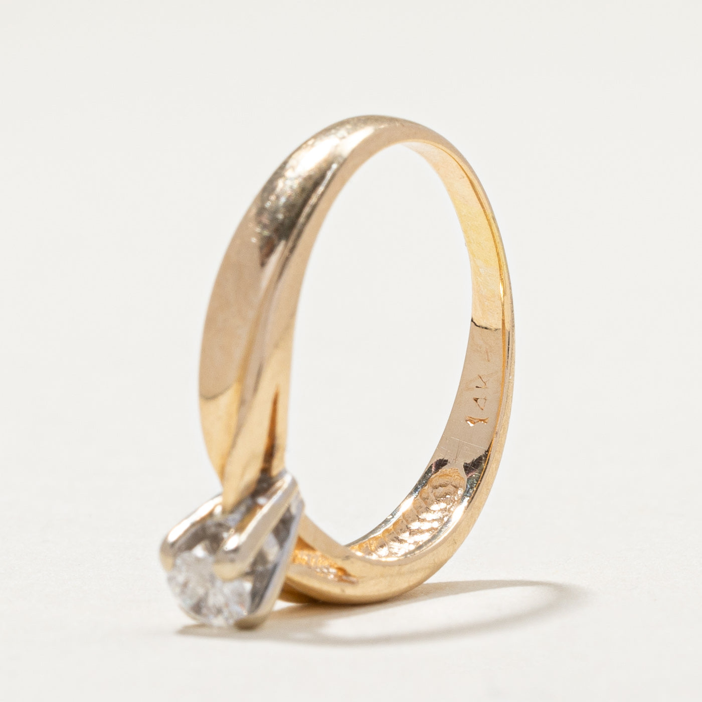 0.15ct Solitaire Diamond Reverse Tapered Ring - Size 4.75 | Elegant Engagement & Wedding Band for Women | Perfect for Proposals, Anniversaries & Special Occasions