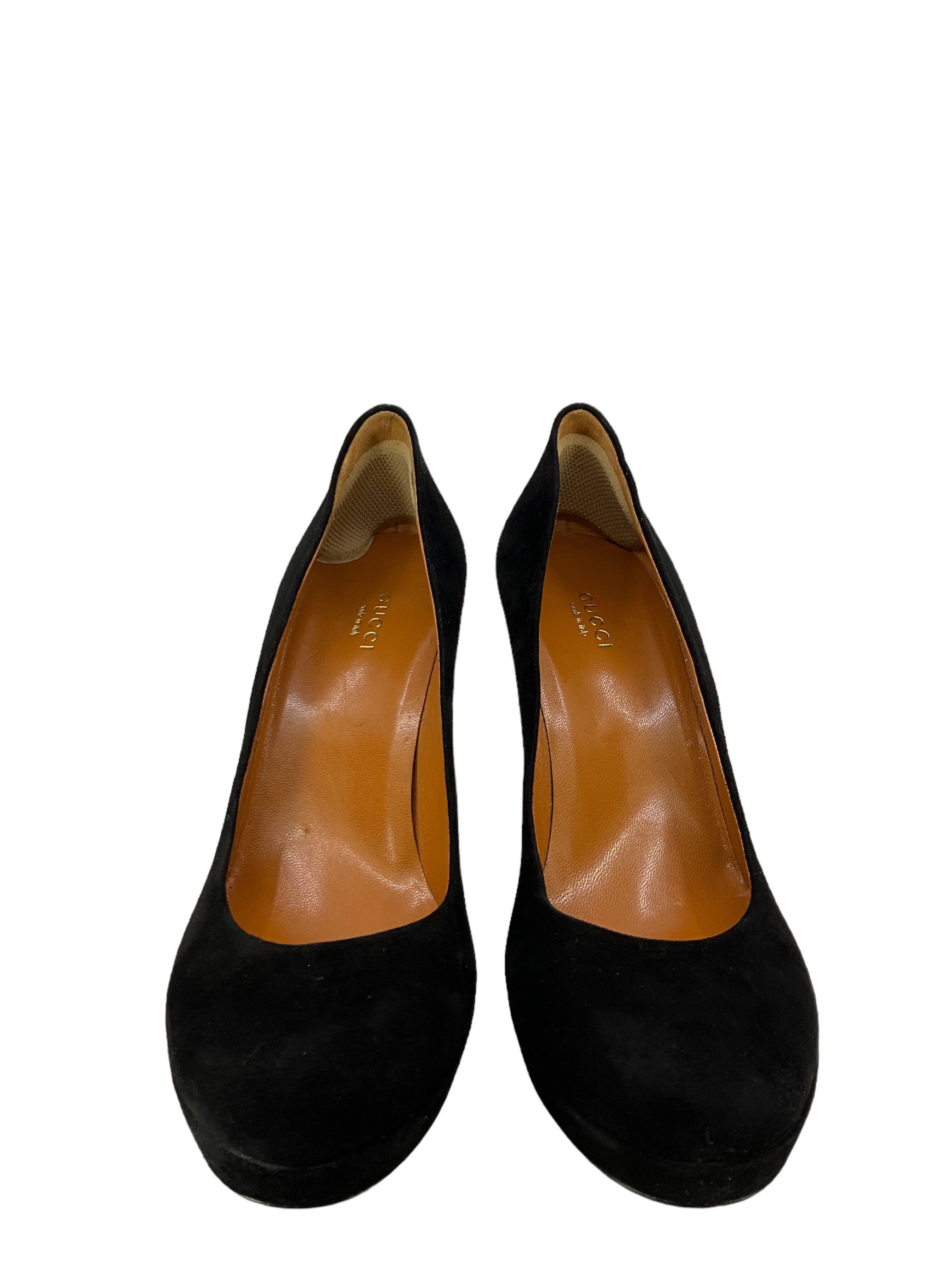 Gucci Brown Suede Platform Pumps Women's Size 9 | Luxury High Heel Shoes for Party, Wedding & Evening Wear