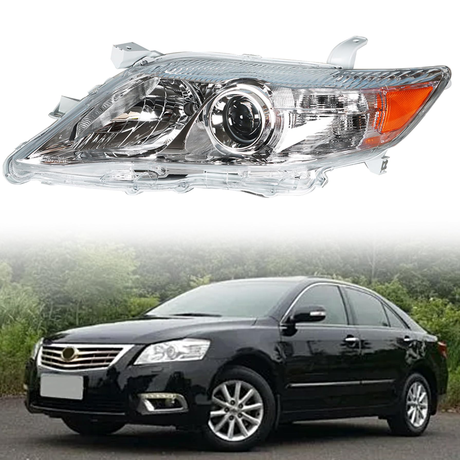 2010-2011 Toyota Camry Headlight Assembly Replacement - Left Driver Side (Part# TO2502191, 81150-06500) - Perfect for Night Driving & Foggy Conditions