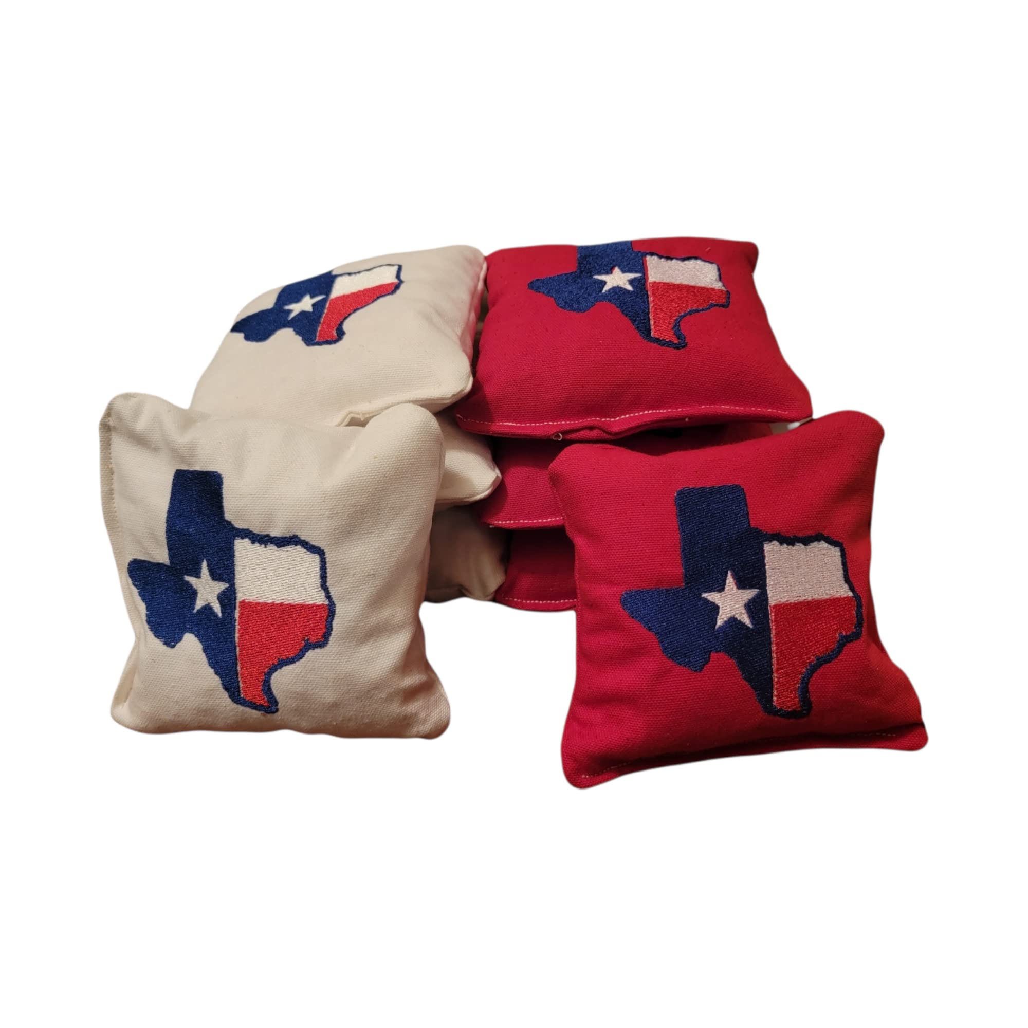 Texas State Flag Cornhole Bags Set of 8 - Premium Outdoor Toss Game Accessories for Backyard Parties, Tailgating & BBQ Events