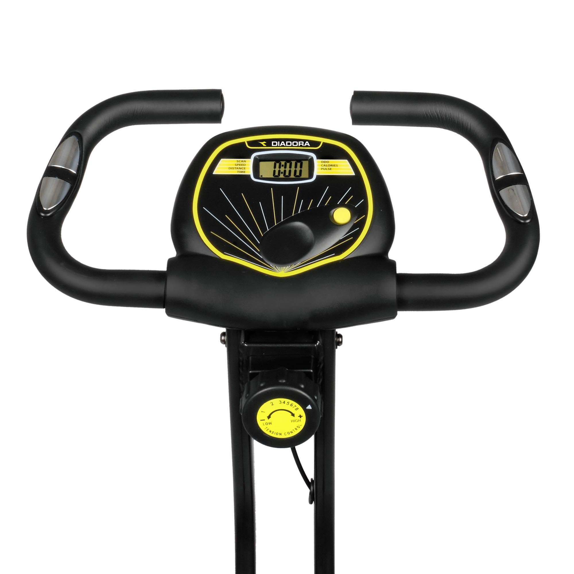 Diadora Foldable Smart Exercise Bike for Home Gym - Space Saving Indoor Cycling Bike for Cardio Workout - Perfect for Small Apartments & Home Fitness Training (Black)