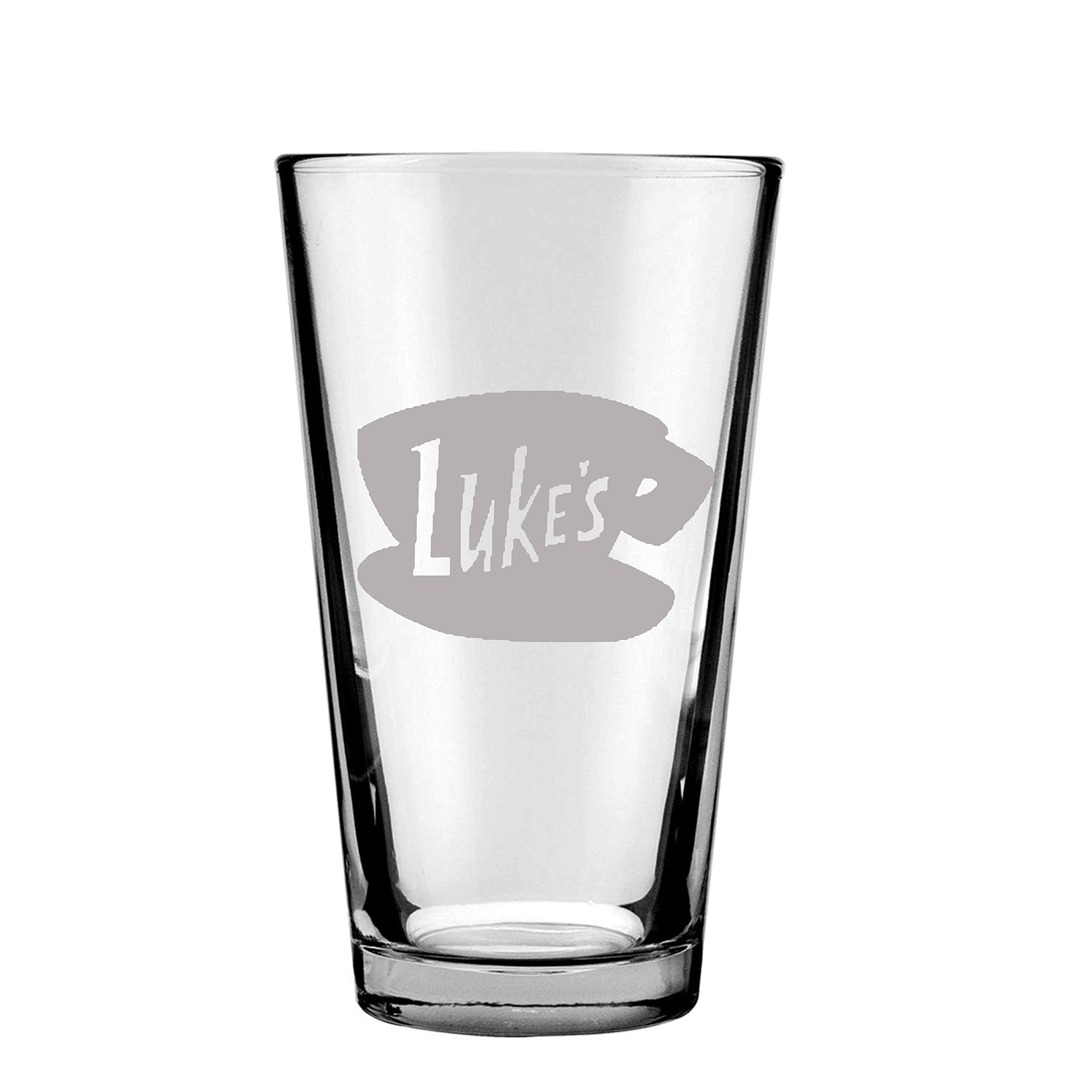 **Gilmore Girls Drinking Glasses Set of 4 - Engraved Pint Glassware with Stars Hollow, Luke's Diner, Where You Lead & Dragonfly Inn Designs - Perfect for Fans, Collectors & TV Show Themed Parties**