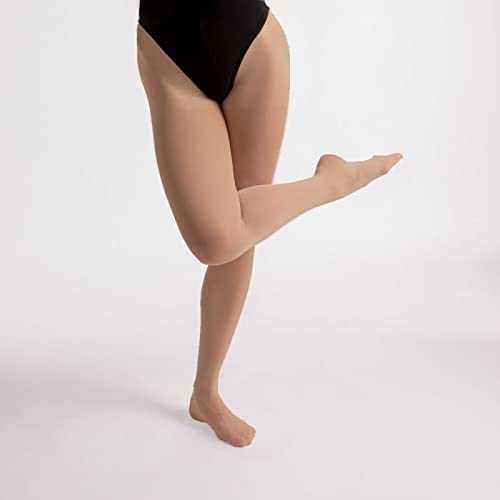 Convertible Dance Tights for Kids Age 7-13 - Silky Soft Tan Tights for Ballet, Jazz & Gymnastics - Perfect for Dance Class, Performances & Recitals