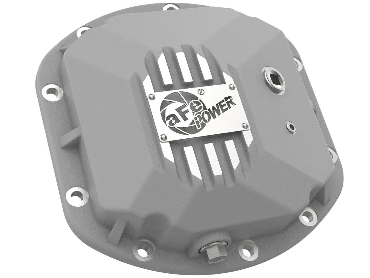 AFE Street Series Front Differential Cover (Raw w/Machined Fins) for Jeep Wrangler TJ & JK 1997-2018 (Dana 30) - Heavy Duty Off-Road Protection for Rock Crawling & Trail Adventures
