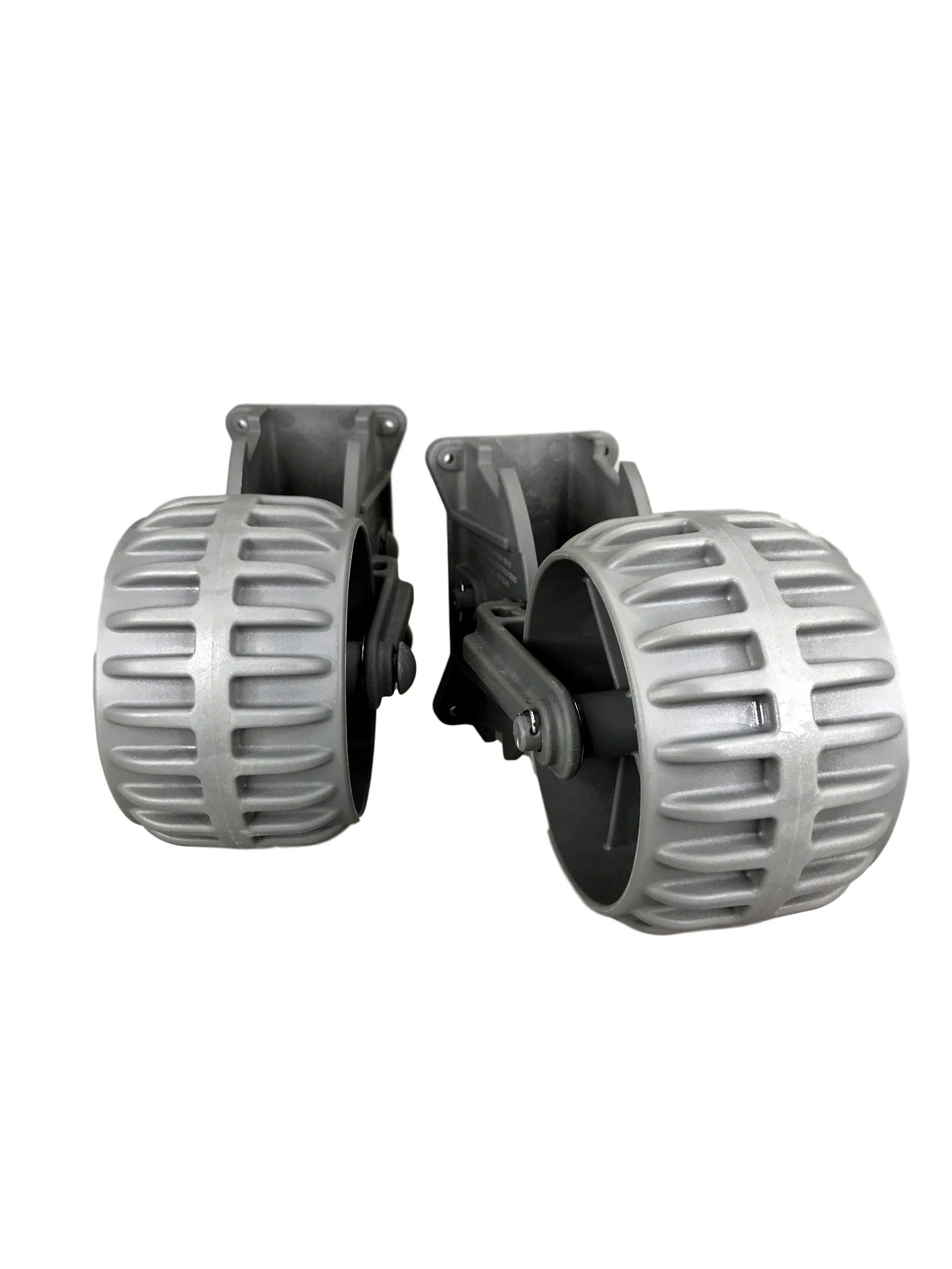 Pactrade Marine Retractable Flip-Up Dinghy Wheels - Heavy Duty Nylon Boat Launching Wheels Pair for Inflatable Boats & Small Watercraft | Easy Beach, Dock & Shoreline Access