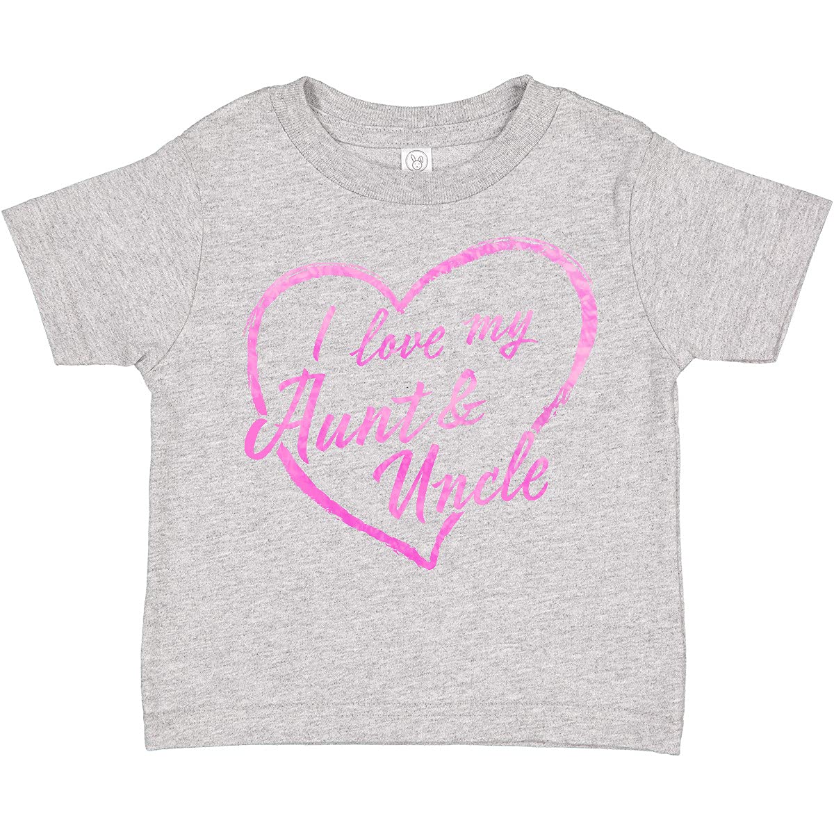I Love My Aunt and Uncle in Pink Chalk Heart Toddler T-Shirt - Cute Kids Apparel for Family Bonding & Special Occasions