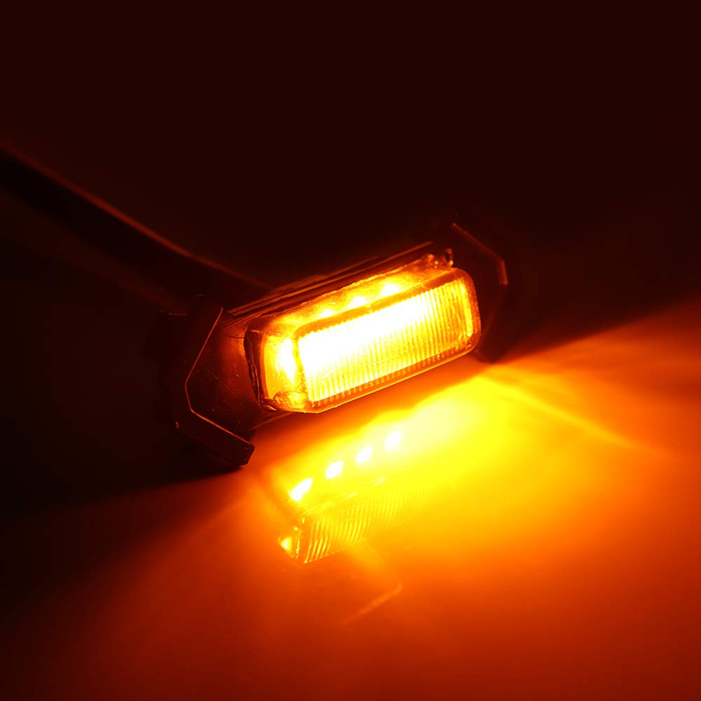 4PCS Amber LED Grill Lights for 2016-2019 Toyota Tacoma TRD PRO - Durable Off-Road Lighting for Enhanced Visibility & Style