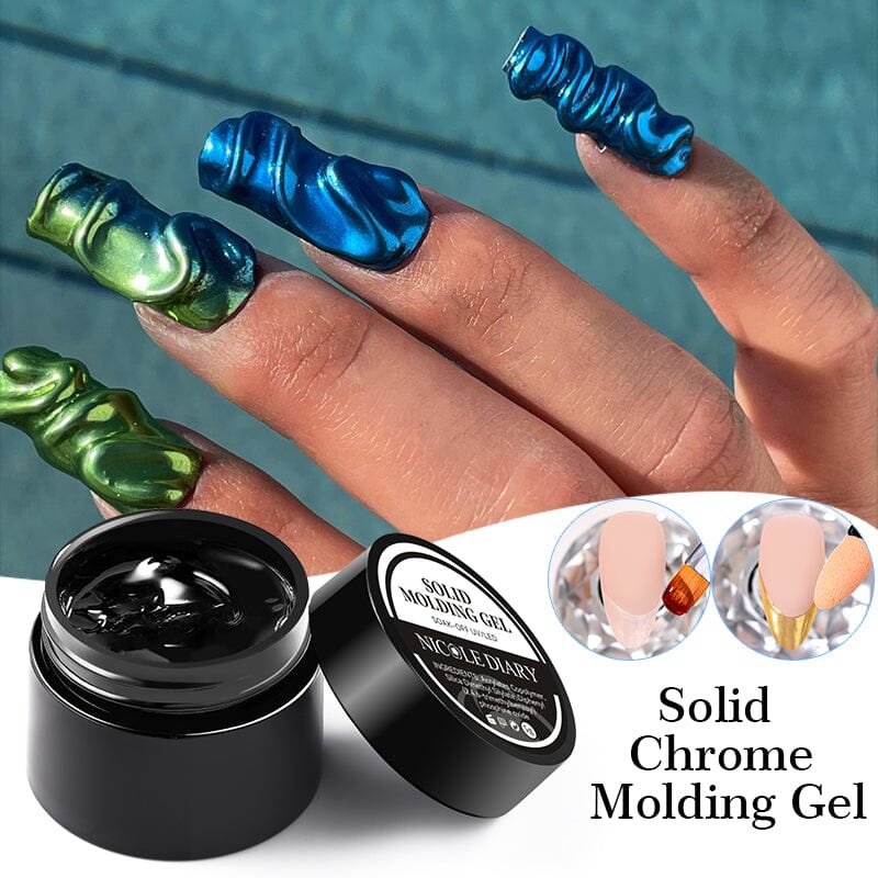 Professional Semi-Solid Chrome Molding Gel 5g - Strong Hold Styling Wax for Men's Hair - Perfect for Pompadour, Quiff & Undercut Hairstyles