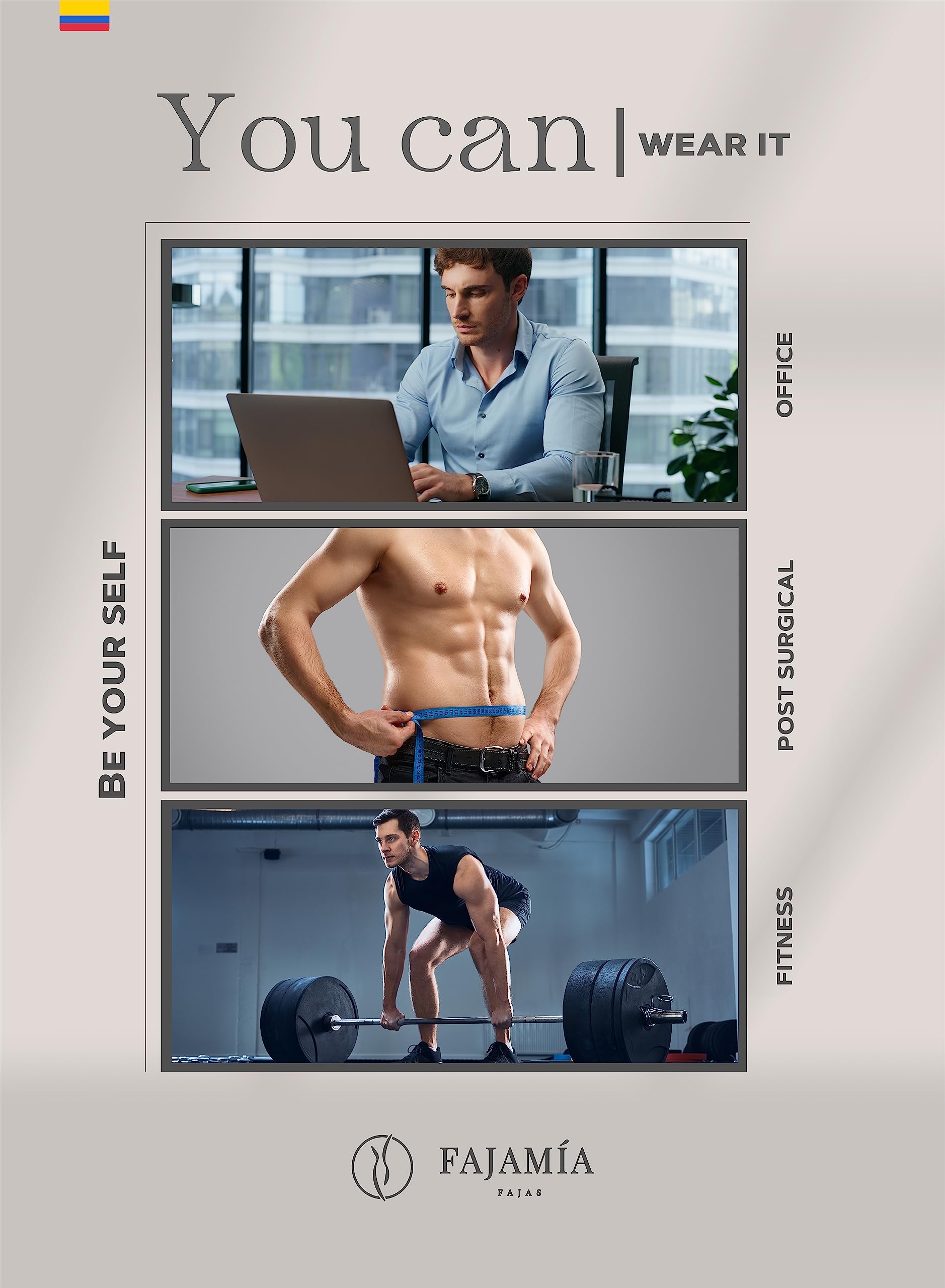 Colombian Fajas for Men - High Compression Girdle & Post-Surgical Shapewear | Slimming Underwear for Body Shaping & Recovery After Surgery