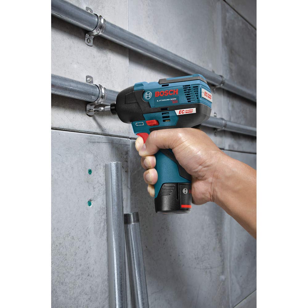 BOSCH PS42N 12V Max Brushless Impact Driver - Cordless Power Tool for DIY Projects, Home Repairs & Professional Construction Work (Bare Tool)