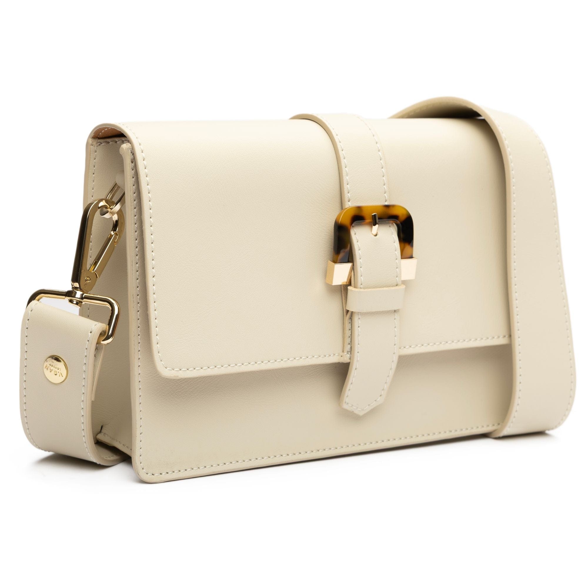 Vegan Leather Tortoiseshell Crossbody Bag for Women | Stylish Cream Purse | Perfect for Casual Outings, Travel & Everyday Use