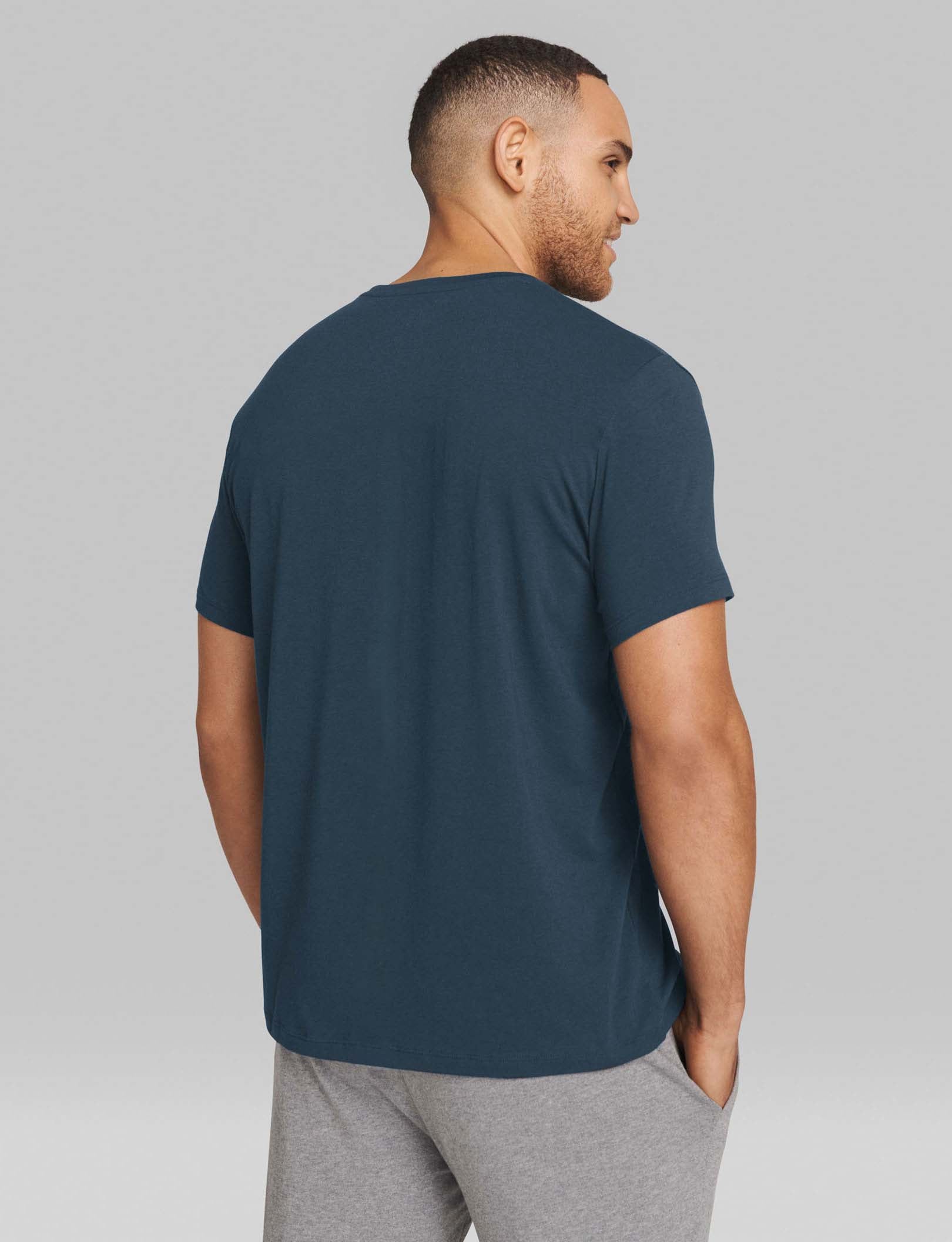 Second Skin Crew Neck T-Shirt for Men - Ultra Soft Stretch Cotton Tee - Perfect for Casual Wear, Layering & Everyday Comfort
