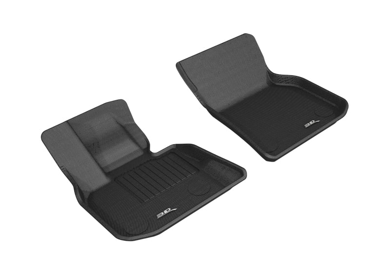 3D MAXpider Custom Fit All-Weather Floor Mats for 2018-2020 BMW X3 (G01) & X4 (G02) - Kagu Series 1st Row Black Car Mats - Perfect for Winter, Rainy Days & Off-Road Protection