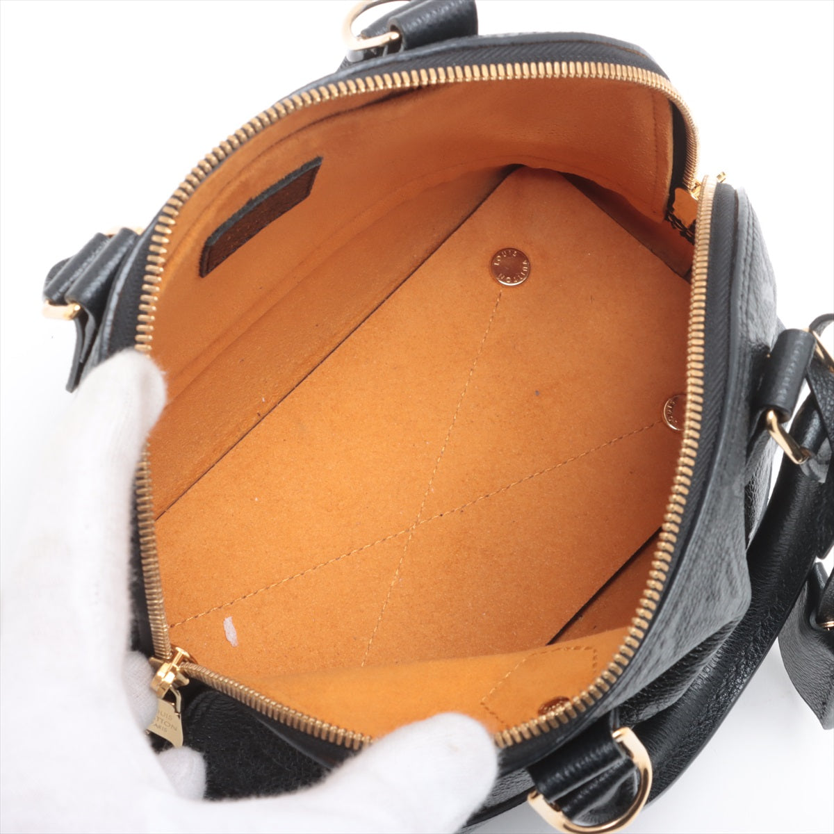 Louis Vuitton Monogram Empreinte Alma BB Handbag Black Leather Crossbody Bag for Women - Luxury Designer Purse Perfect for Work, Travel & Evening Events