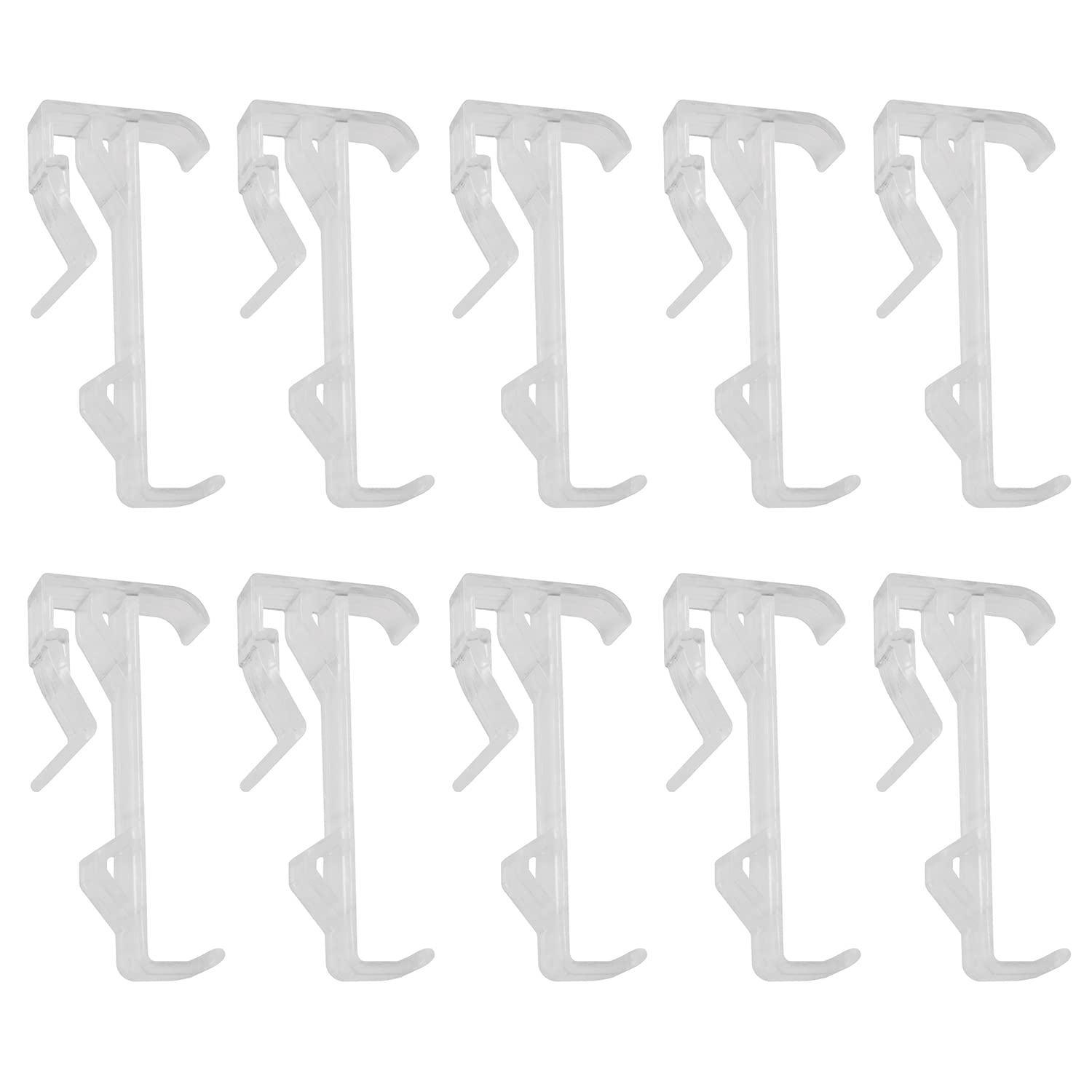 10PCS Clear Plastic Blinds Clips - Valance Clips for High Profile Blinds, 2