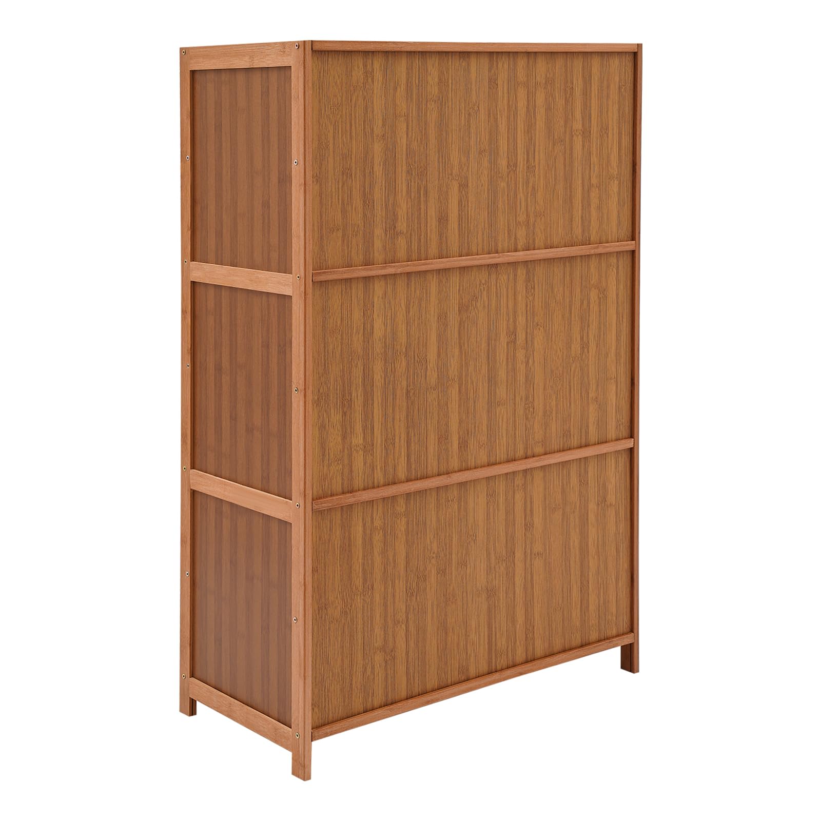6-Tier Bamboo Shoe Cabinet - Freestanding Shoe Rack & Entryway Organizer for Closet, Bedroom, Living Room Storage - Natural Wood Shoe Shelf for Home Decor