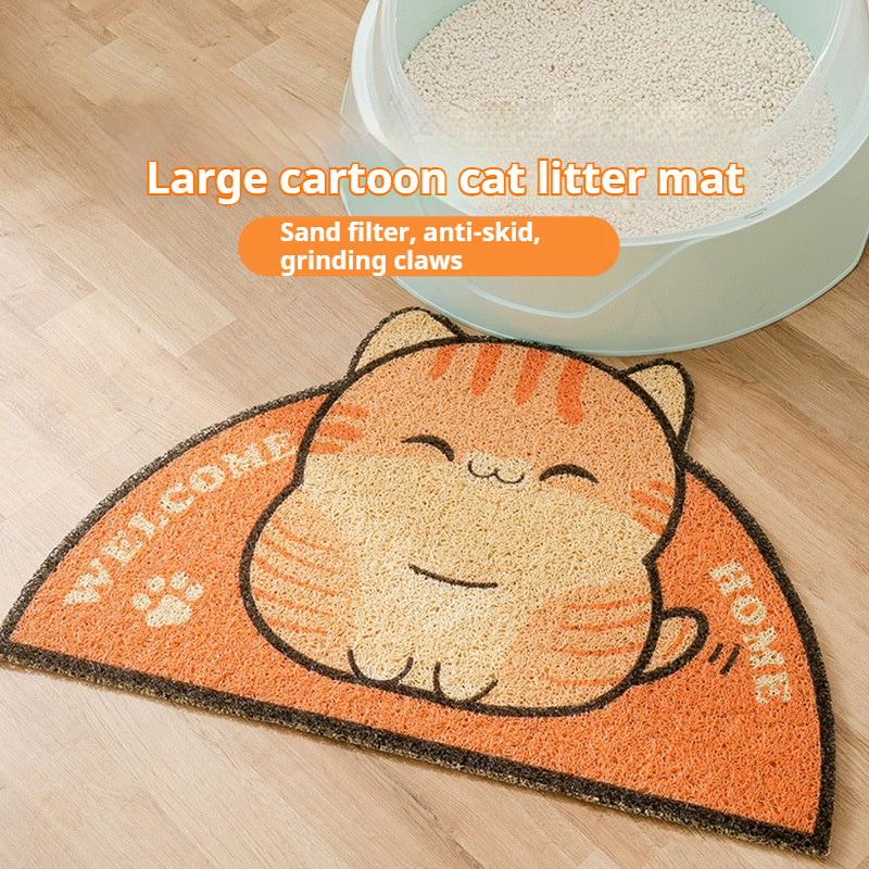 Premium Cat Litter Mat for Litter Control - Non-Slip Waterproof Pet Carrier Mat, Traps Litter & Protects Floors - Ideal for Cat Owners, Multi-Surface Use in Homes & Vehicles (Model 848794275822)