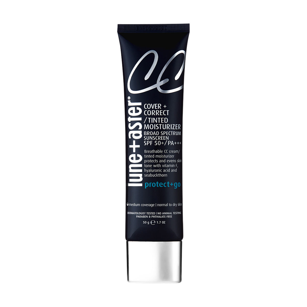 CC Cream with Broad Spectrum SPF 50 - Lightweight Face Makeup & Sun Protection for Daily Wear, Travel & Outdoor Activities