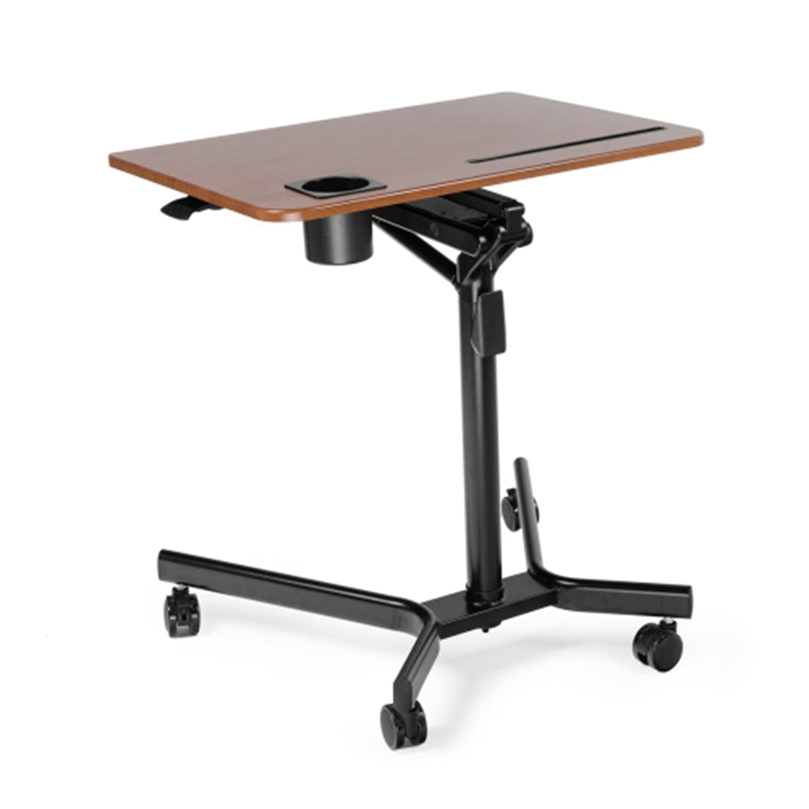 Ergonomic Home Office Computer Desk - Adjustable Height Standing & Sitting Desk for Laptop (27.6 Inches) | Modern Study Workstation with Pneumatic Lift | Perfect for Remote Work, Gaming & Small Space Offices