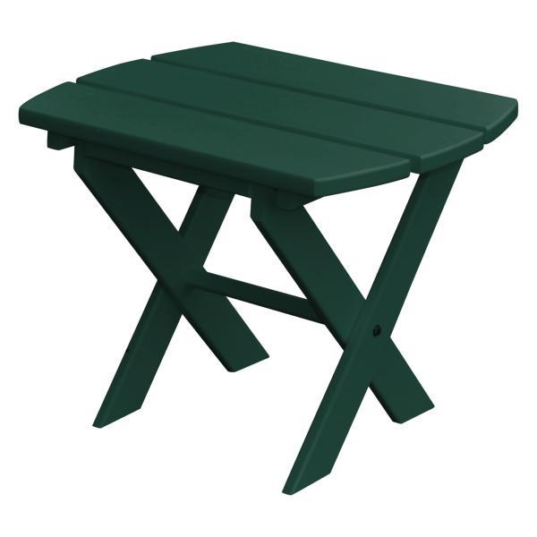 Eco-Friendly Recycled Plastic Folding Side Table - Lightweight Outdoor/Indoor End Table for Patio, Camping & Small Space Living